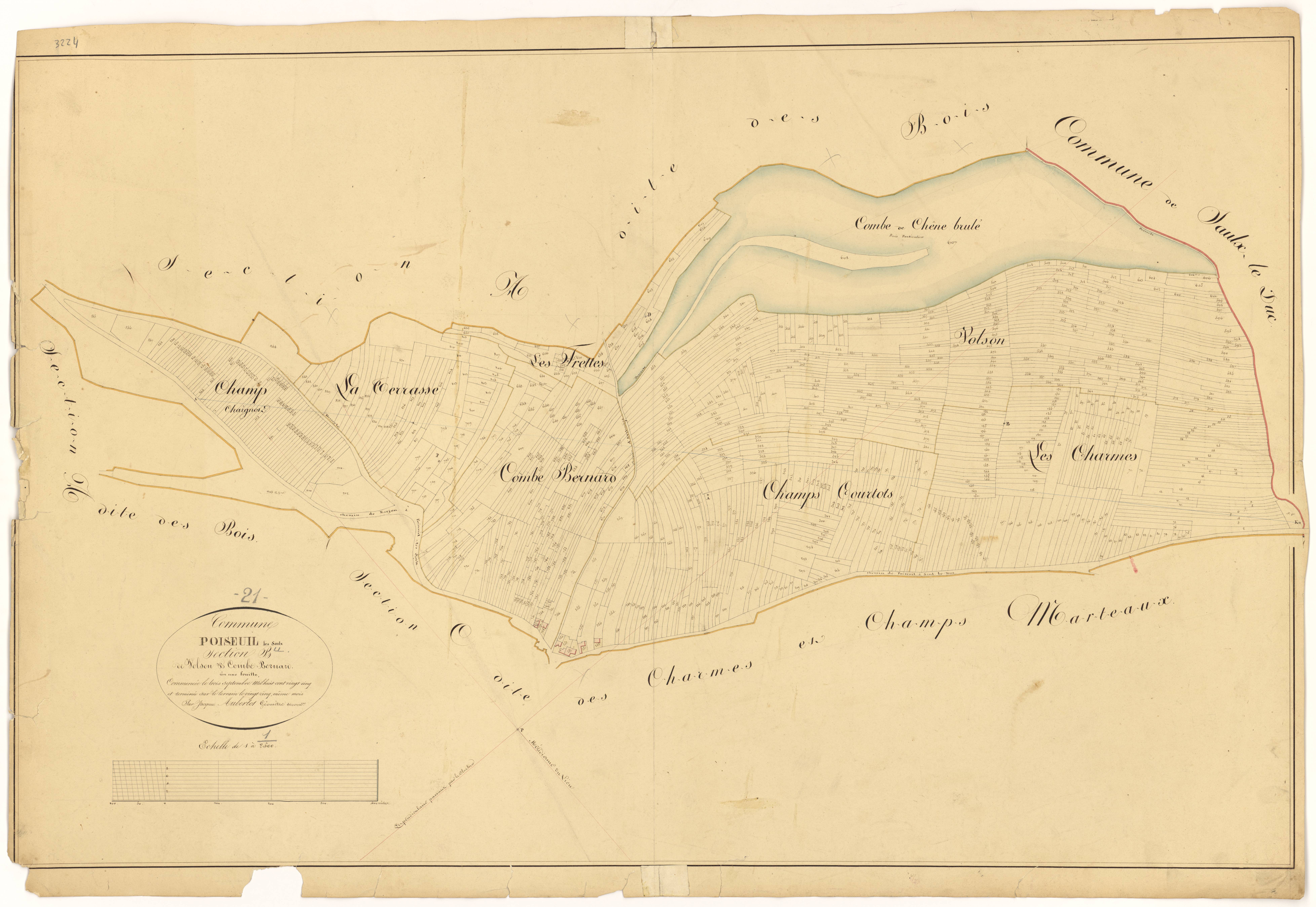 Poiseul-lès-Saulx - Section B - 3 P PLAN 491/5