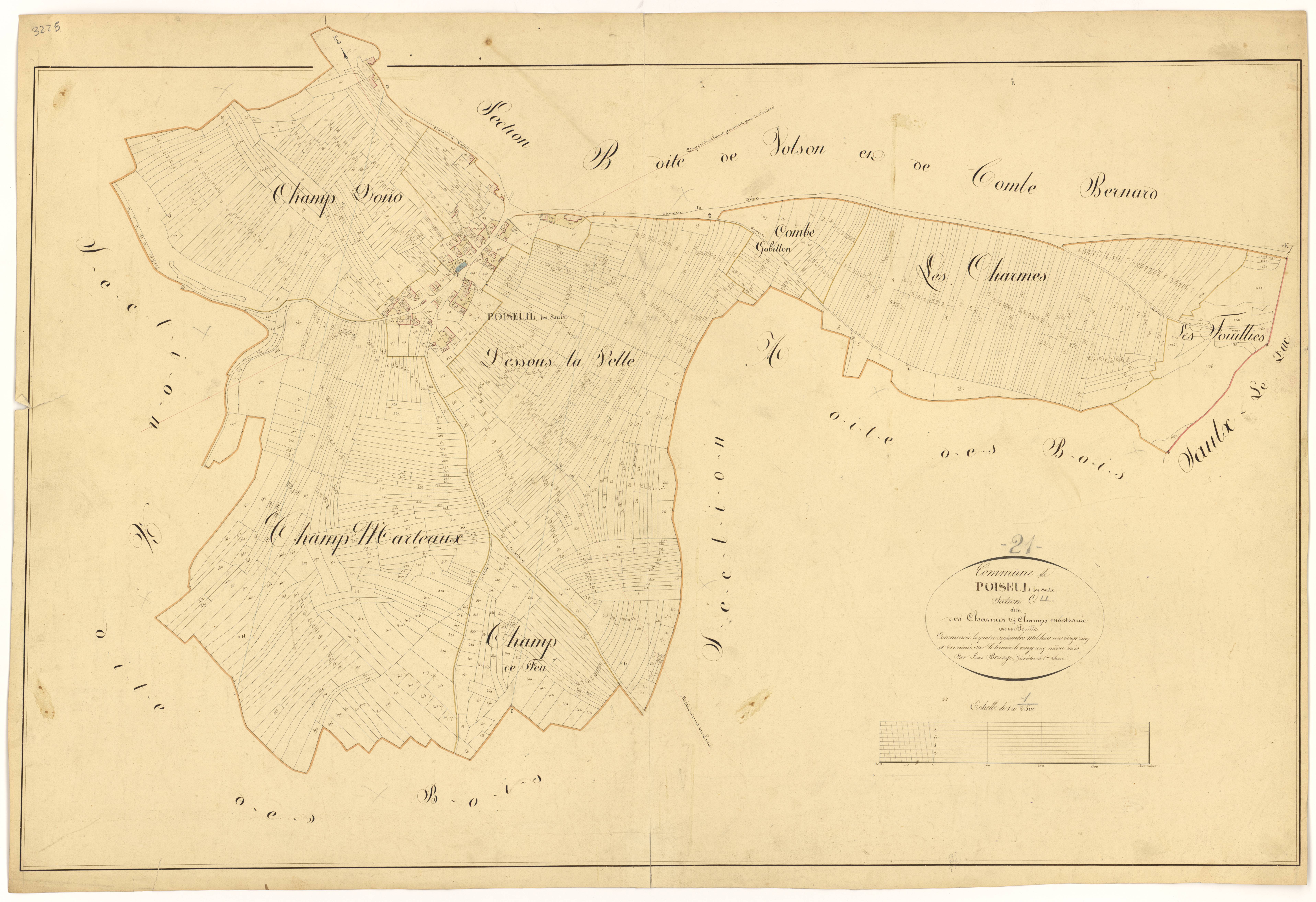 Poiseul-lès-Saulx - Section C - 3 P PLAN 491/6