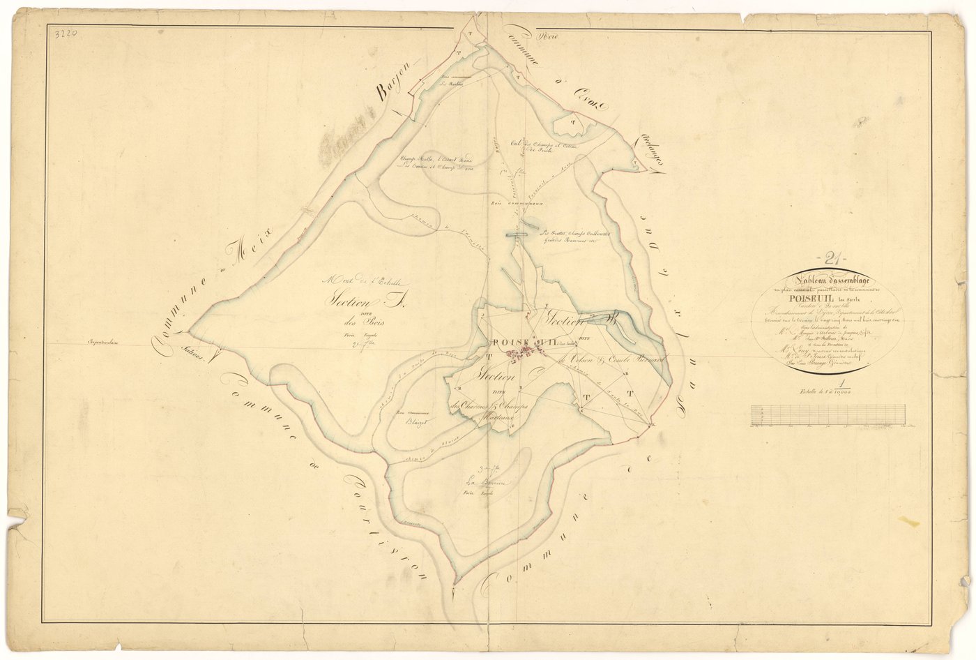 Poiseul-lès-Saulx - Tableau d'assemblage - 3 P PLAN 491/1