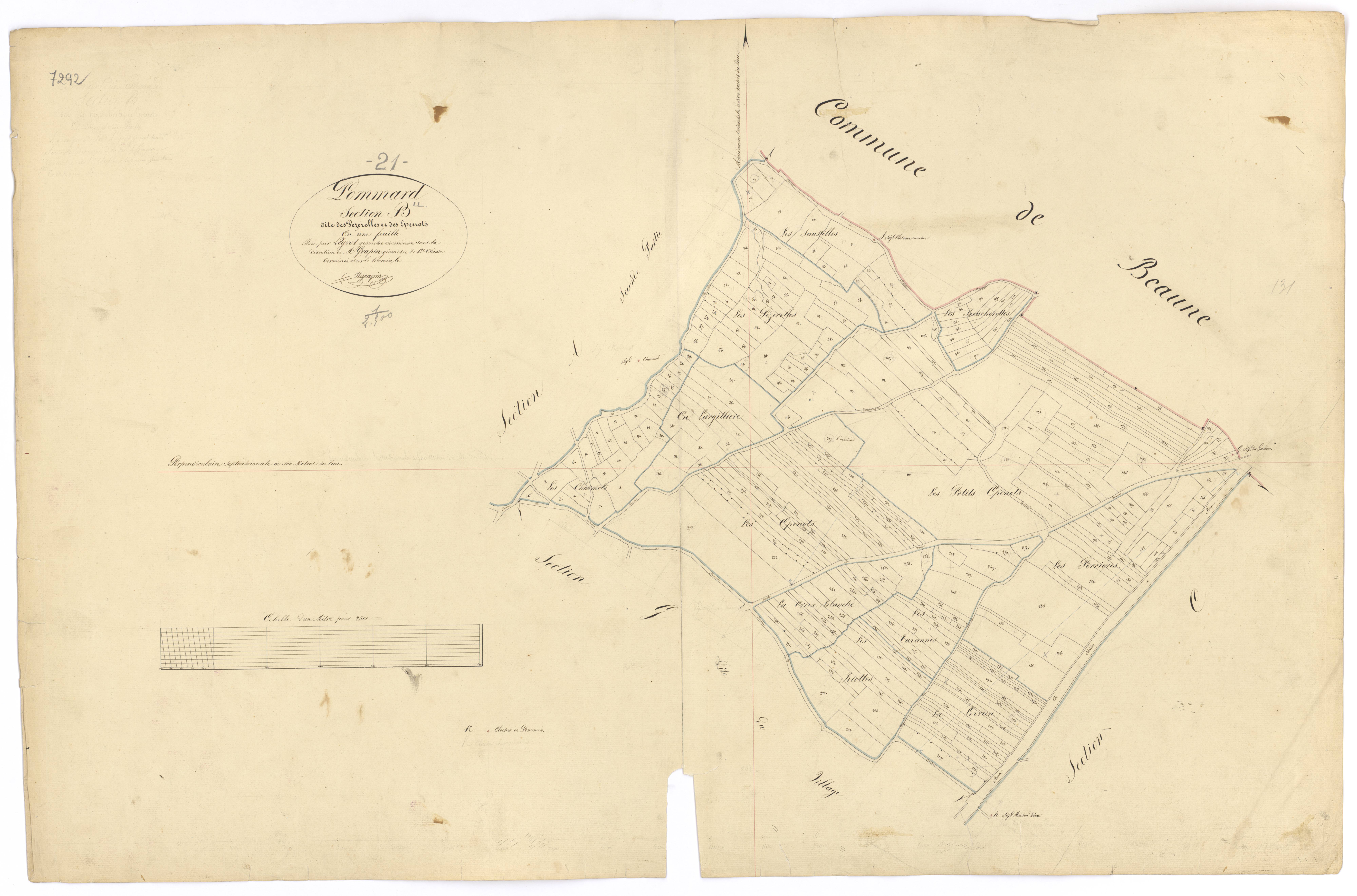 Pommard - Section B - 3 P PLAN 492/4