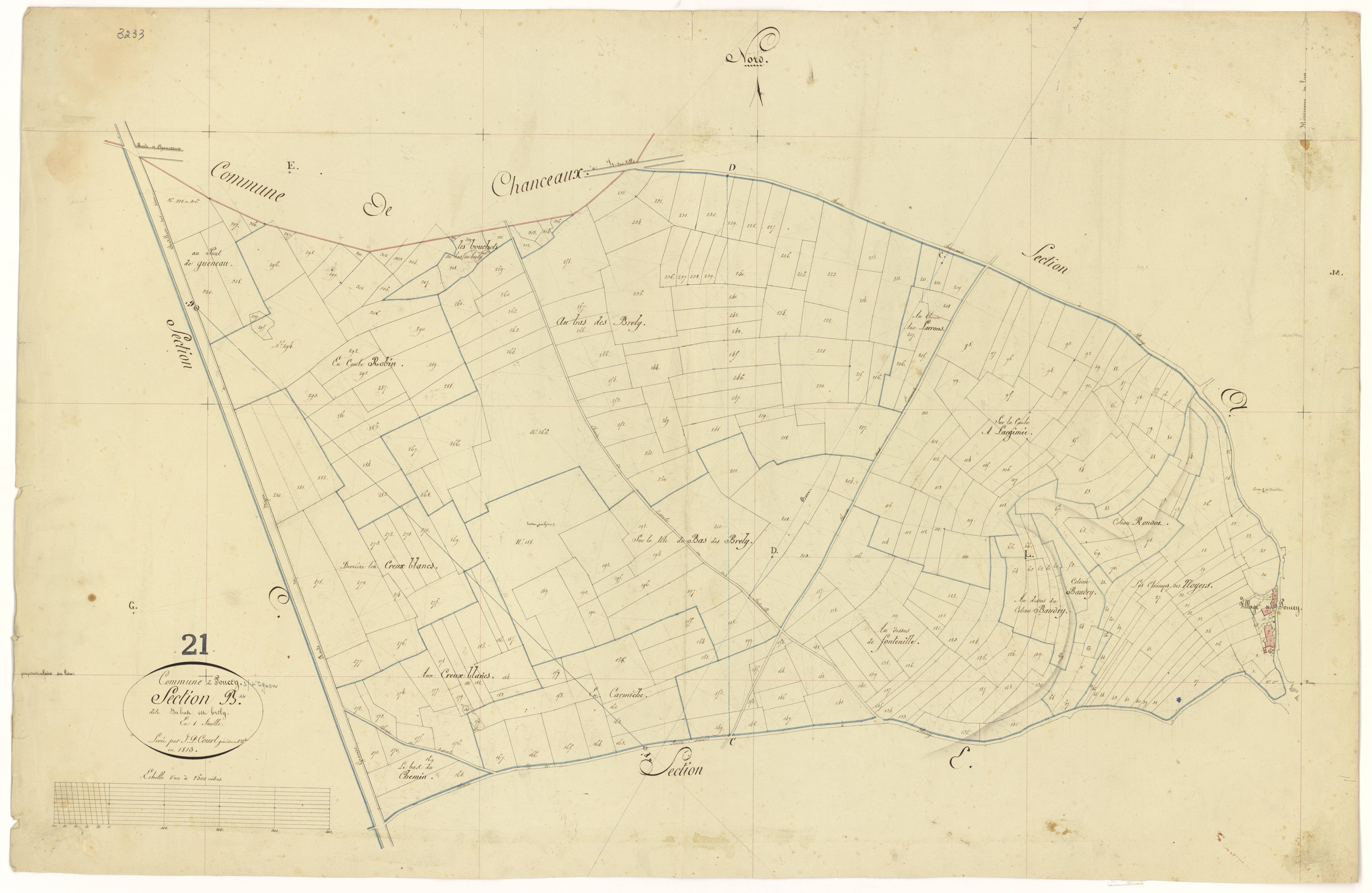 Poncey-sur-l'Ignon - Section B - 3 P PLAN 494/3