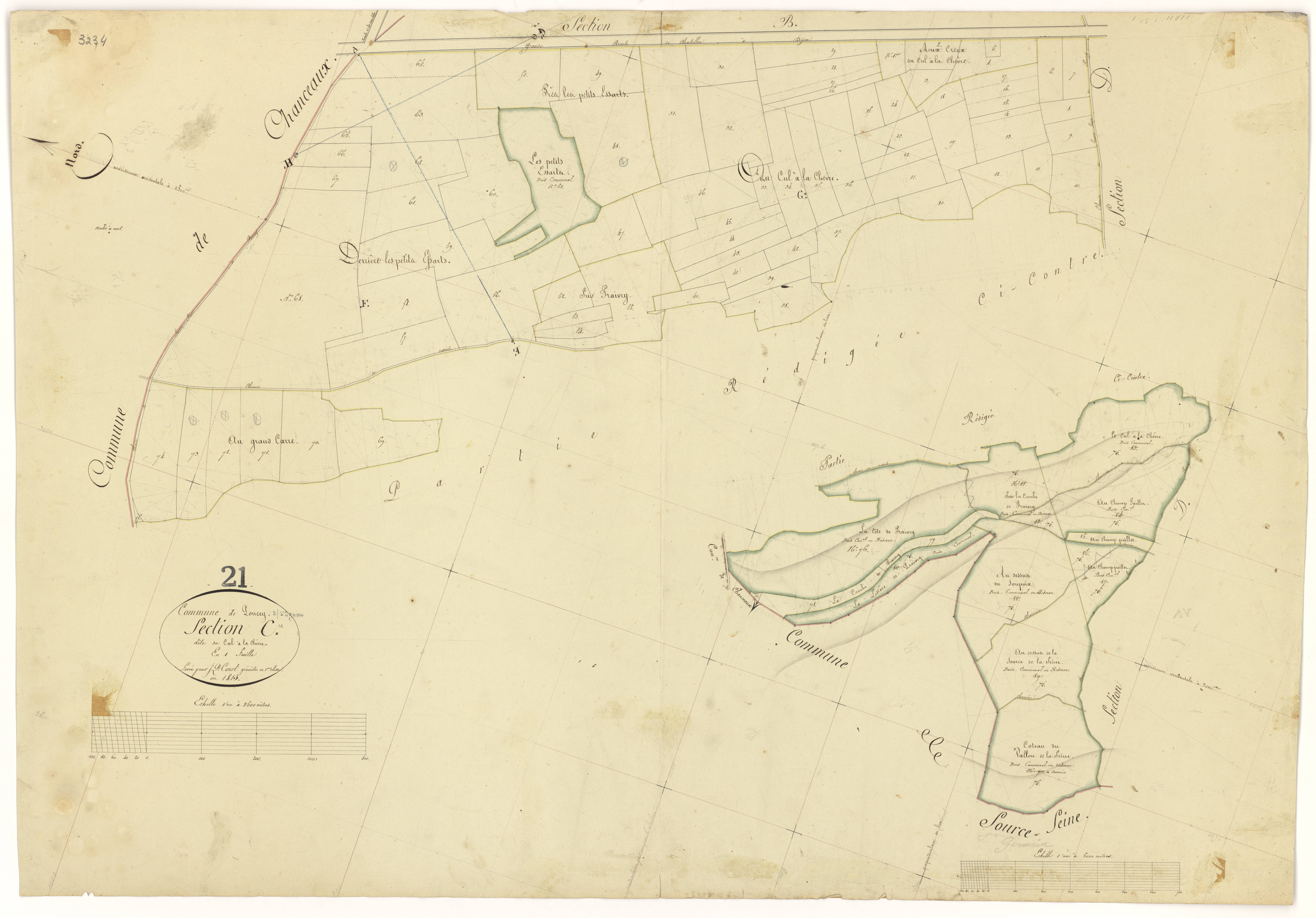 Poncey-sur-l'Ignon - Section C - 3 P PLAN 494/4