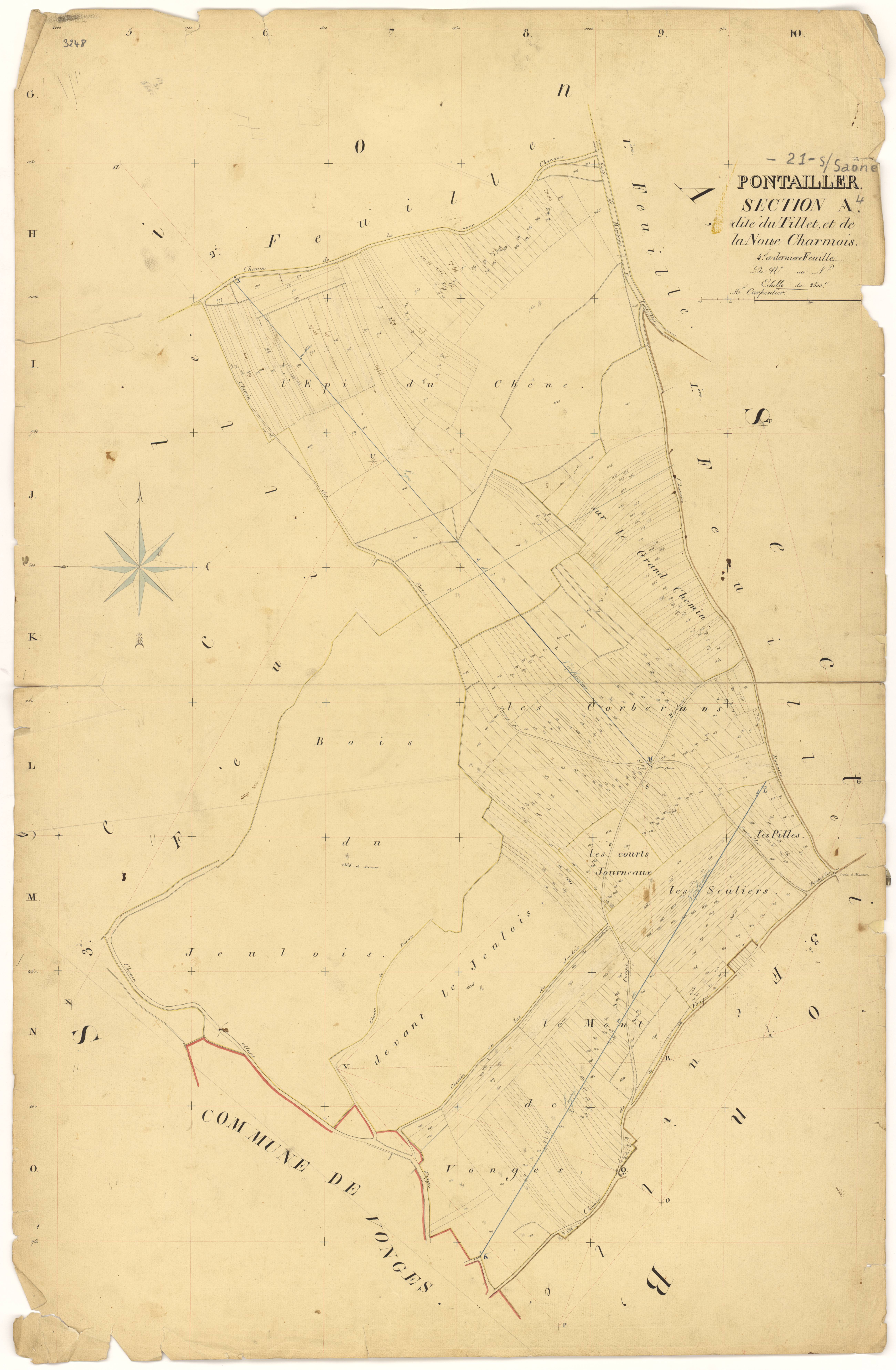 Pontailler-sur-Saône - Section A4 - 3 P PLAN 496/5