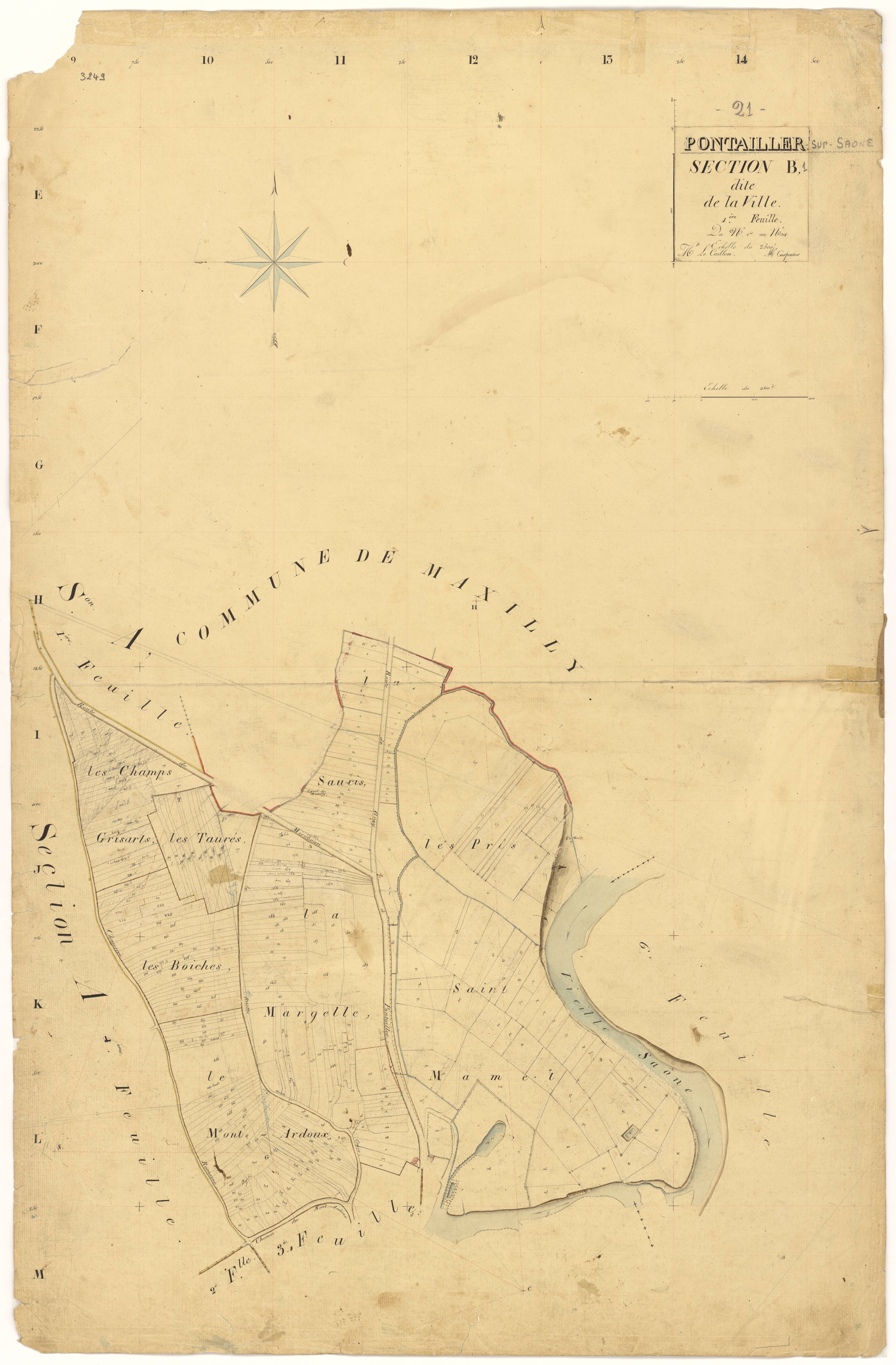 Pontailler-sur-Saône - Section B1 - 3 P PLAN 496/6