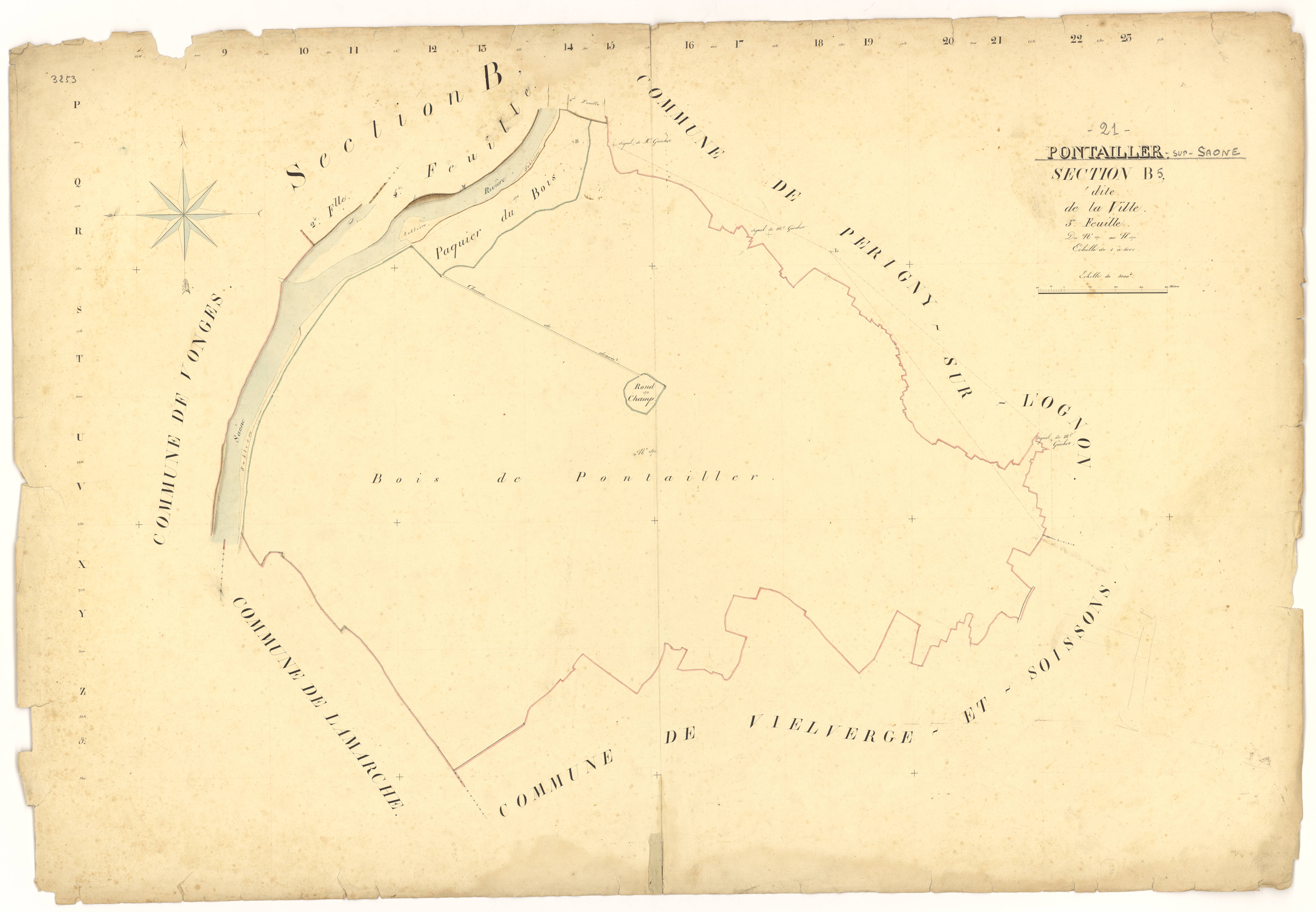 Pontailler-sur-Saône - Section B5 - 3 P PLAN 496/10