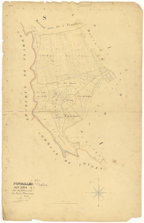 Pontailler-sur-Saône - Section A3 - 3 P PLAN 496/4