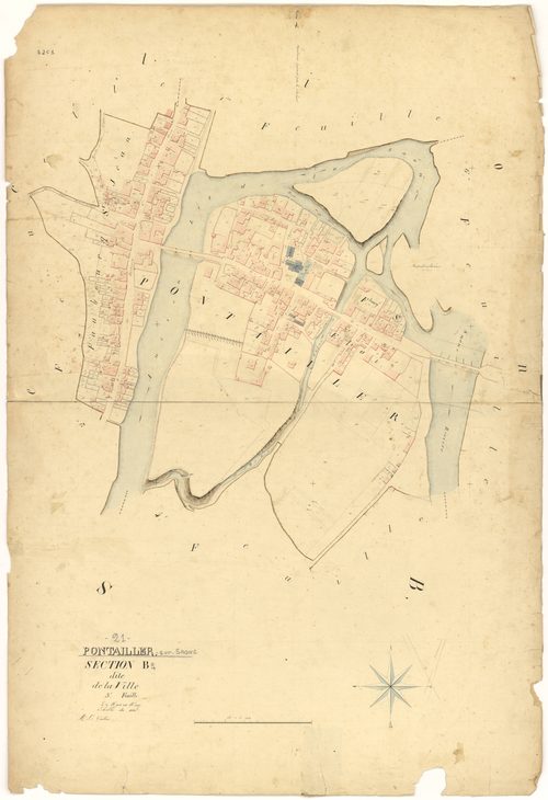 Pontailler-sur-Saône - Section B3 - 3 P PLAN 496/8