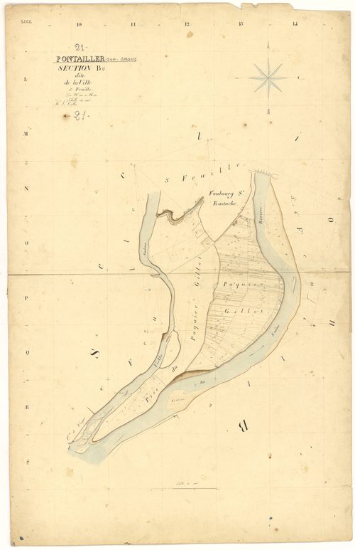 Pontailler-sur-Saône - Section B4 - 3 P PLAN 496/9