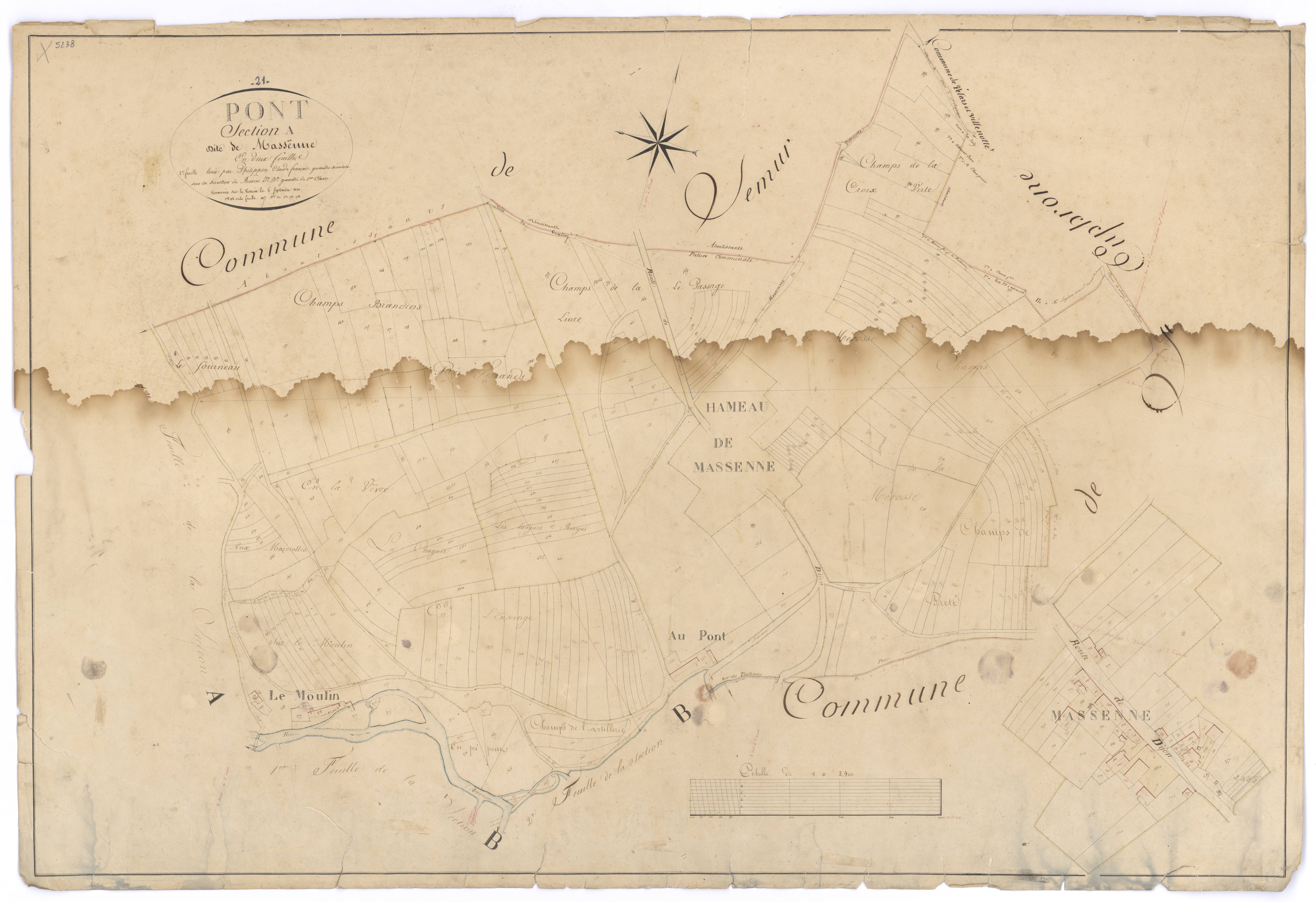 Pont-et-Massène - Section A2 - 3 P PLAN 497/3