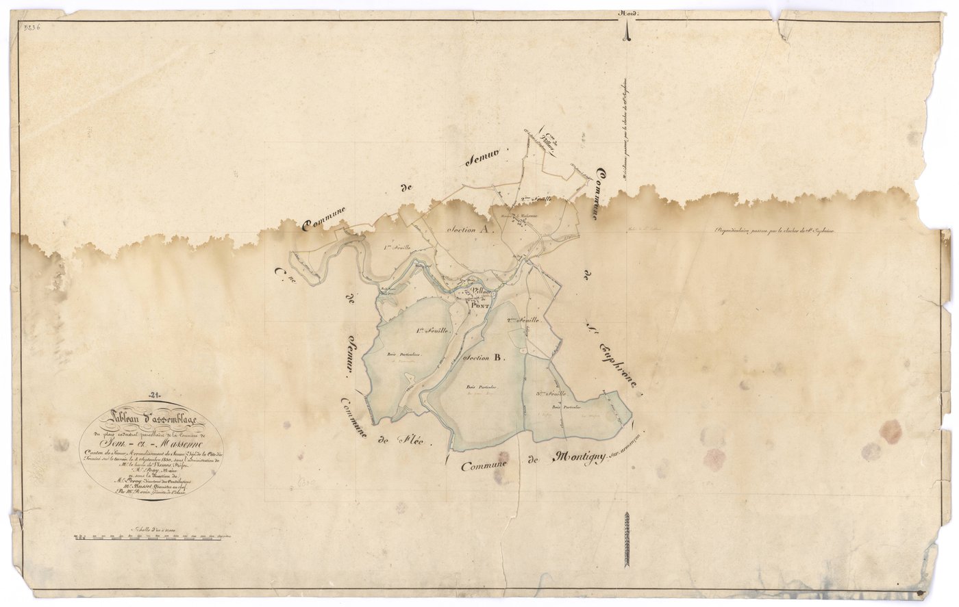 Pont-et-Massène - Tableau d'assemblage - 3 P PLAN 497/1