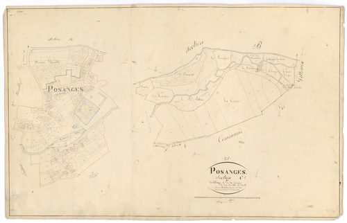 Posanges - Section C1 - 3 P PLAN 498/4