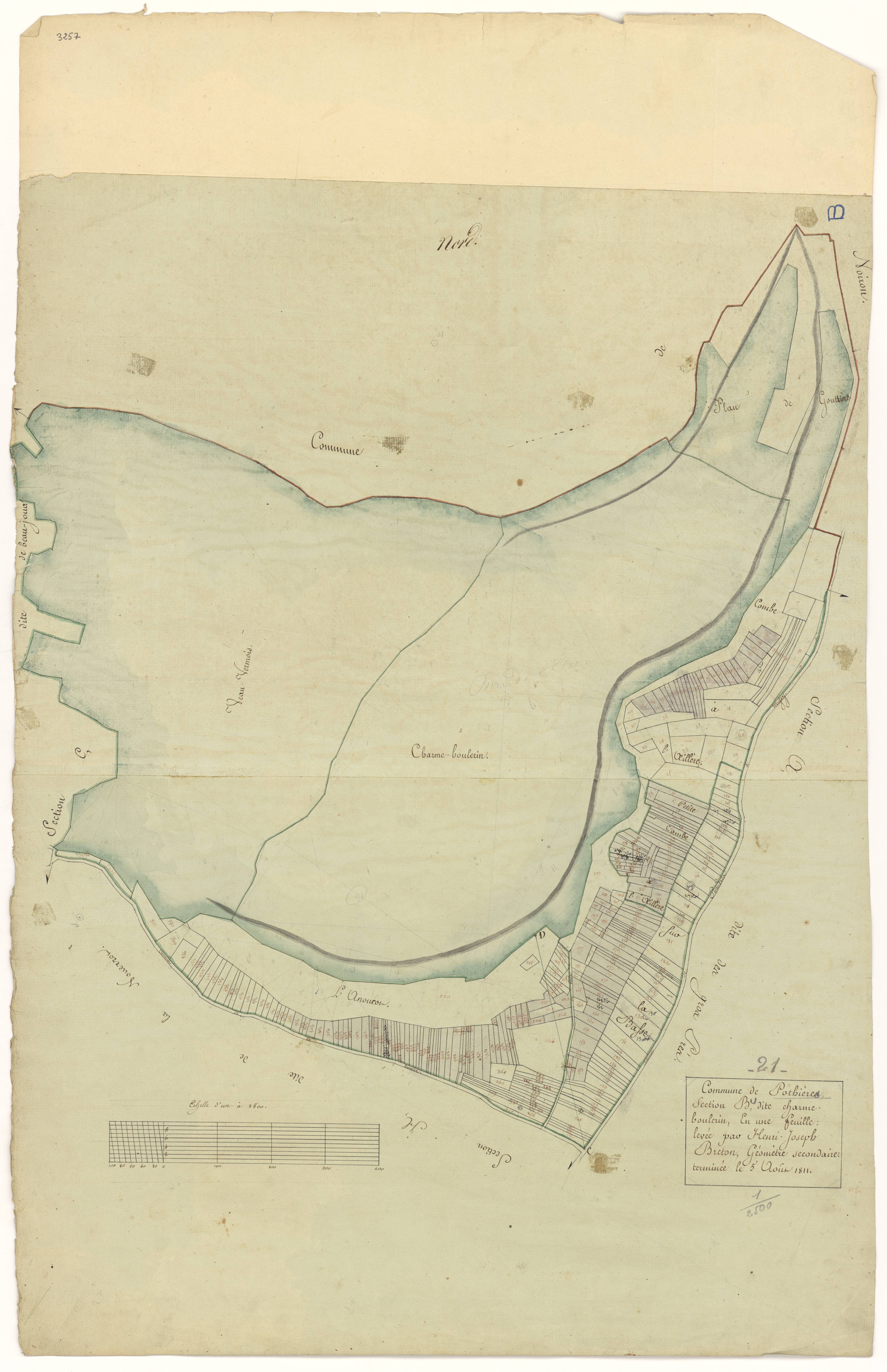 Pothières - Section B - 3 P PLAN 499/3