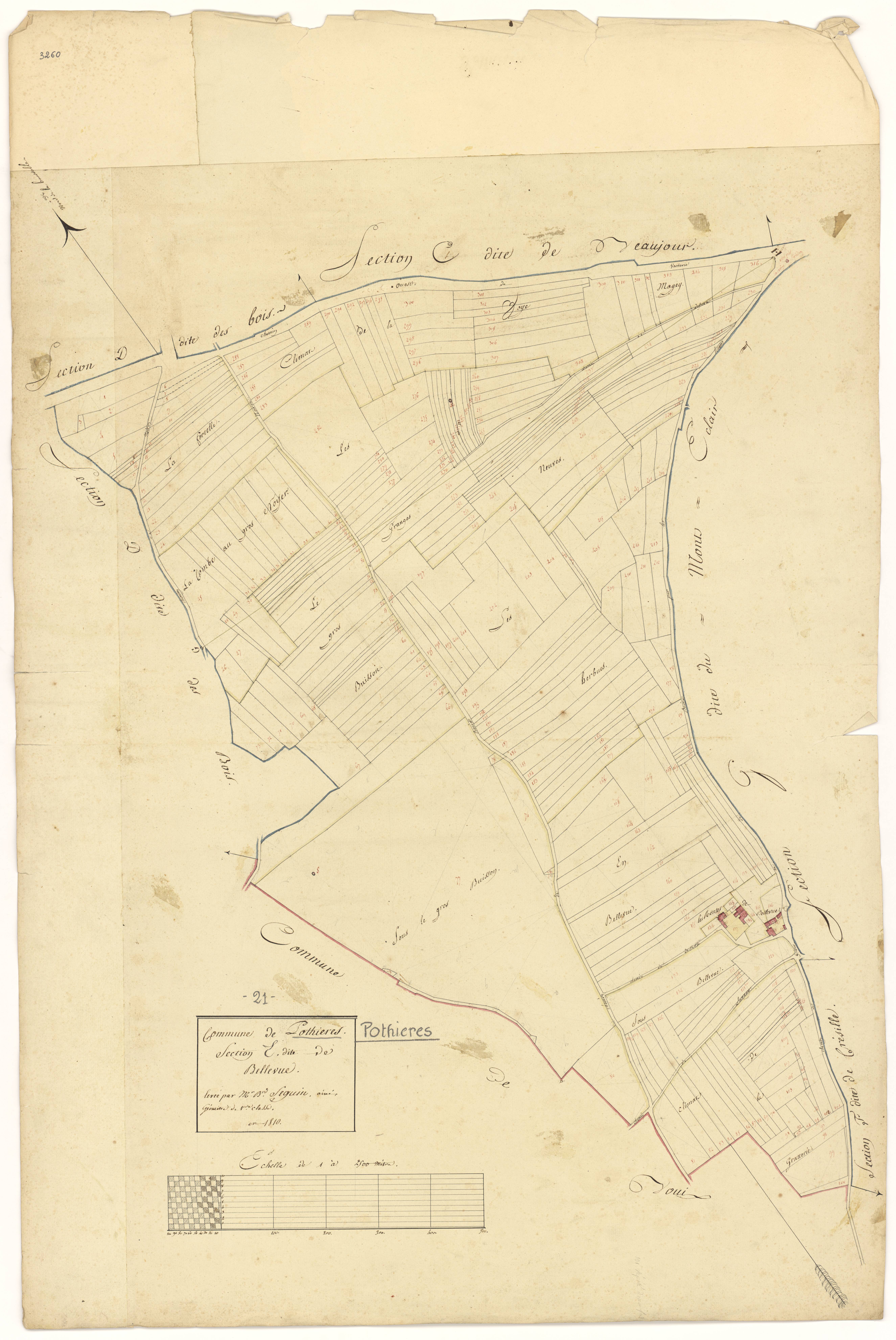 Pothières - Section E - 3 P PLAN 499/6