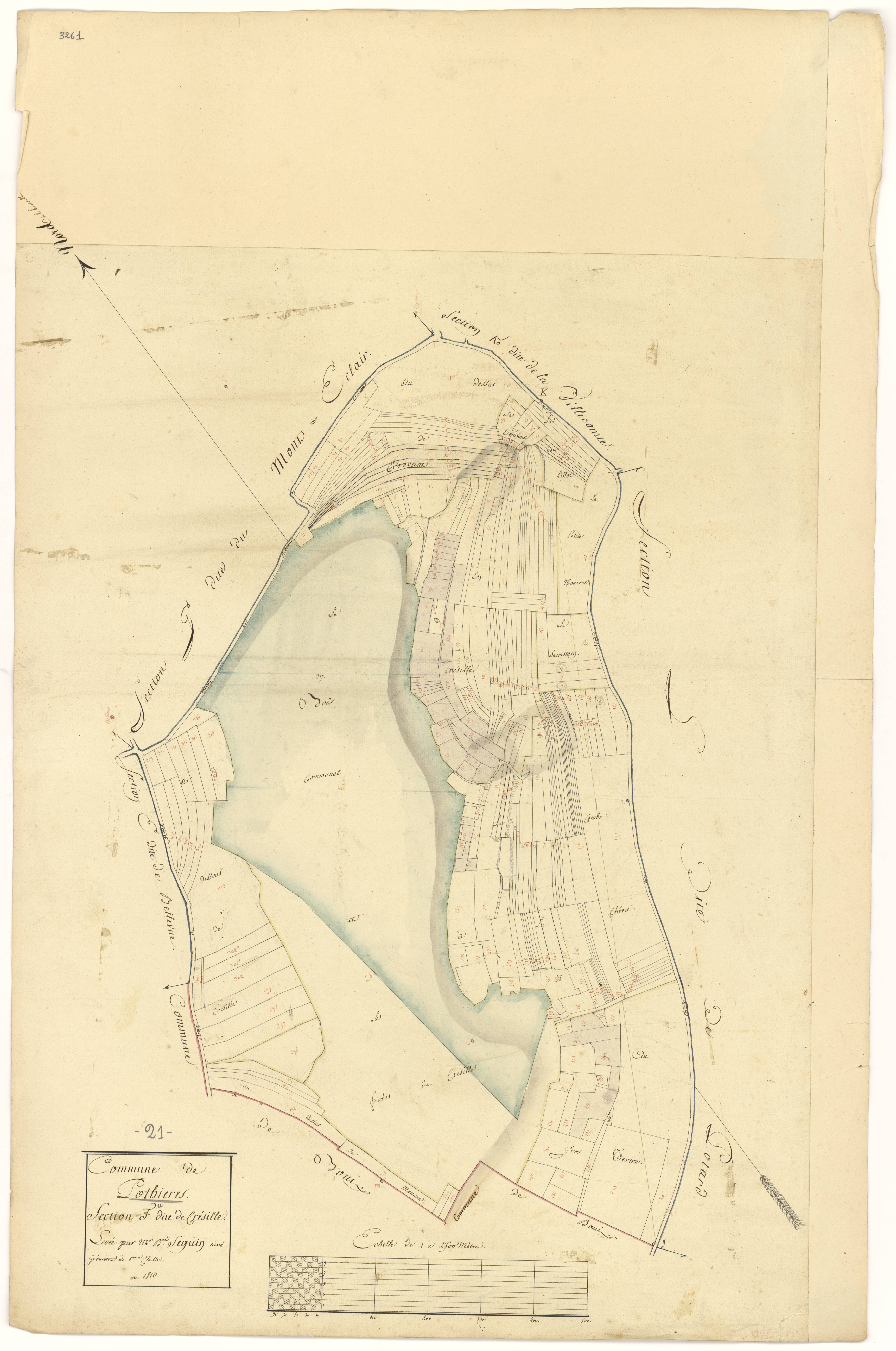 Pothières - Section F - 3 P PLAN 499/7