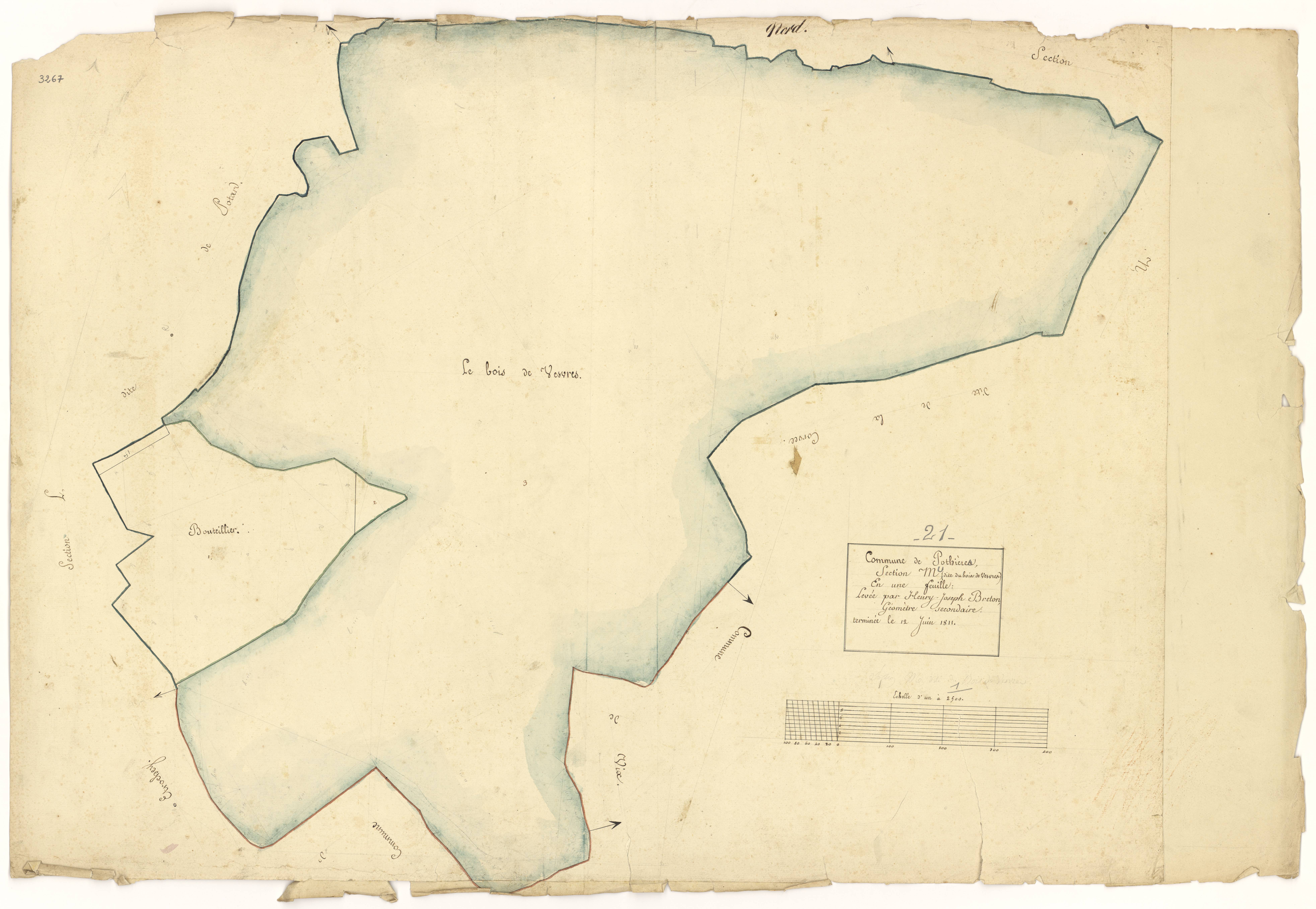 Pothières - Section M - 3 P PLAN 499/13