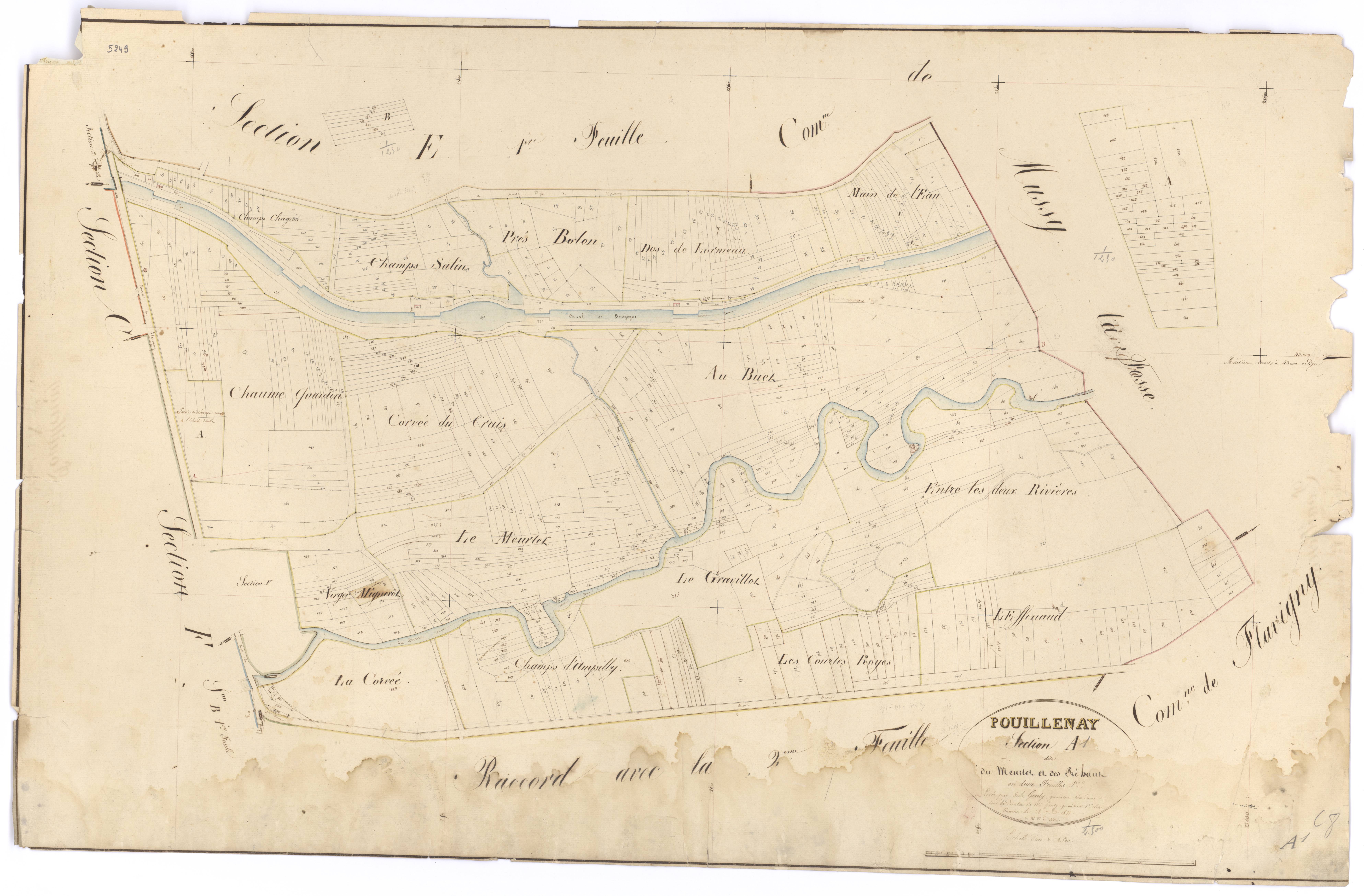 Pouillenay - Section A1 - 3 P PLAN 500/2