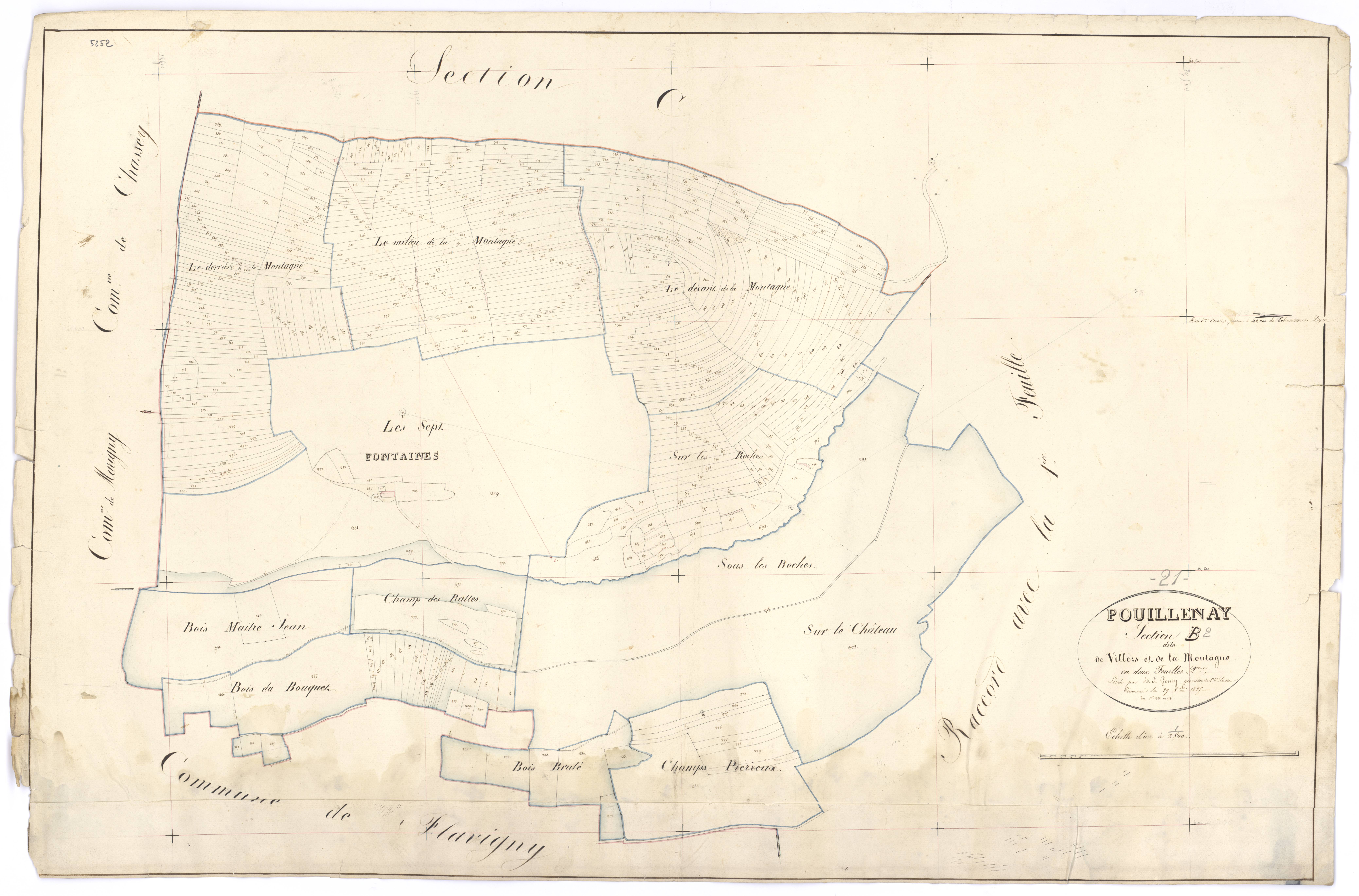Pouillenay - Section B2 - 3 P PLAN 500/5