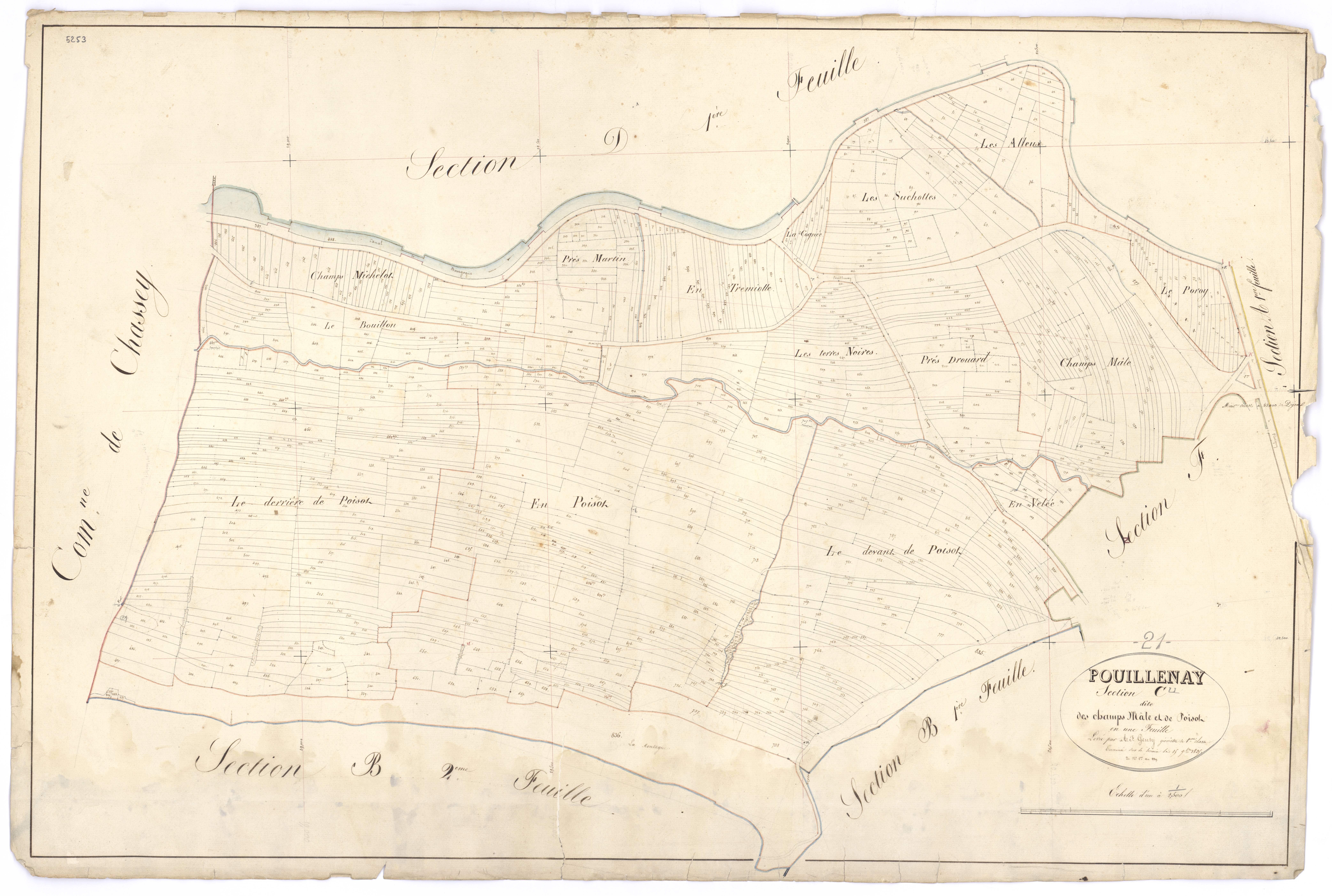 Pouillenay - Section C - 3 P PLAN 500/6