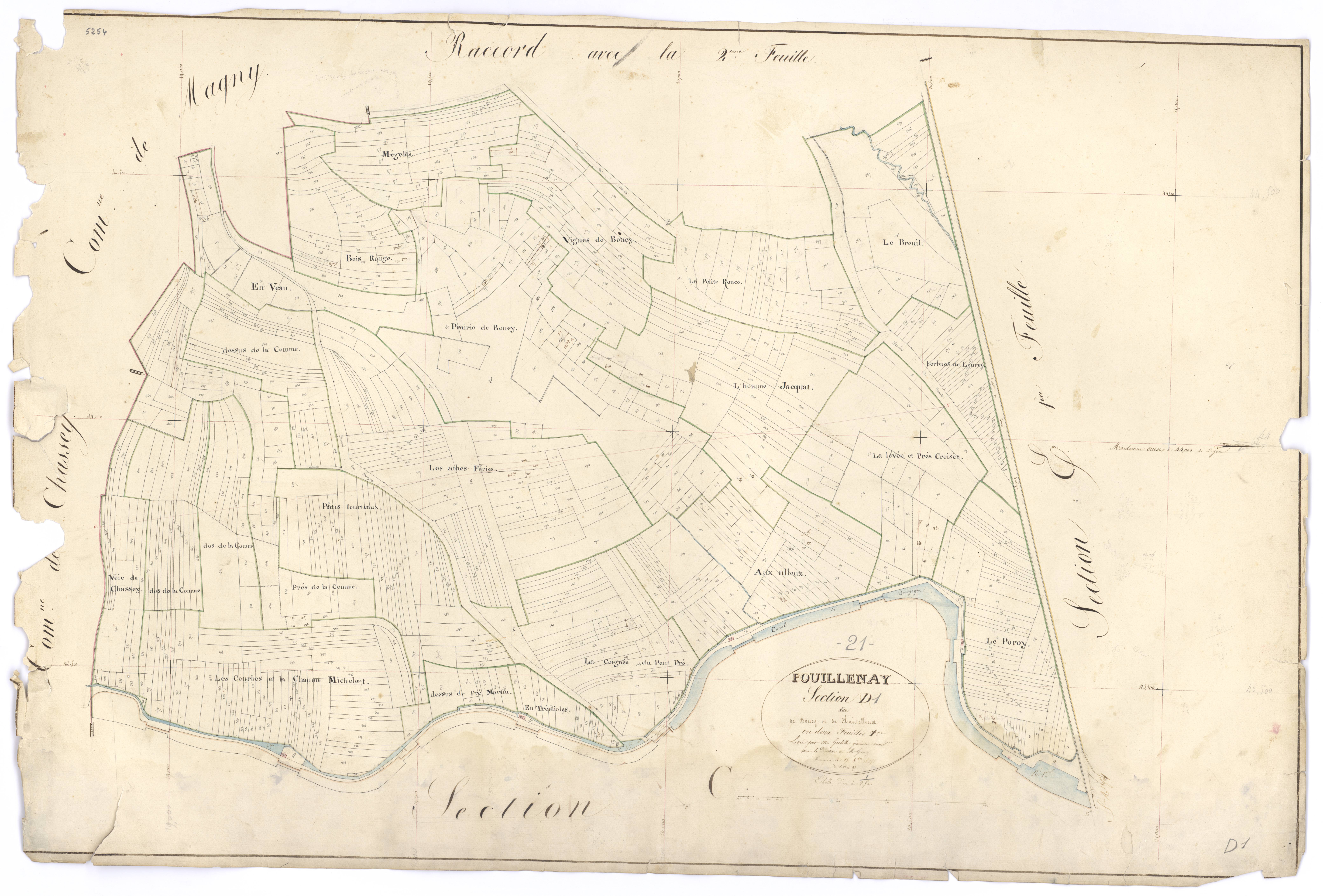 Pouillenay - Section D1 - 3 P PLAN 500/7