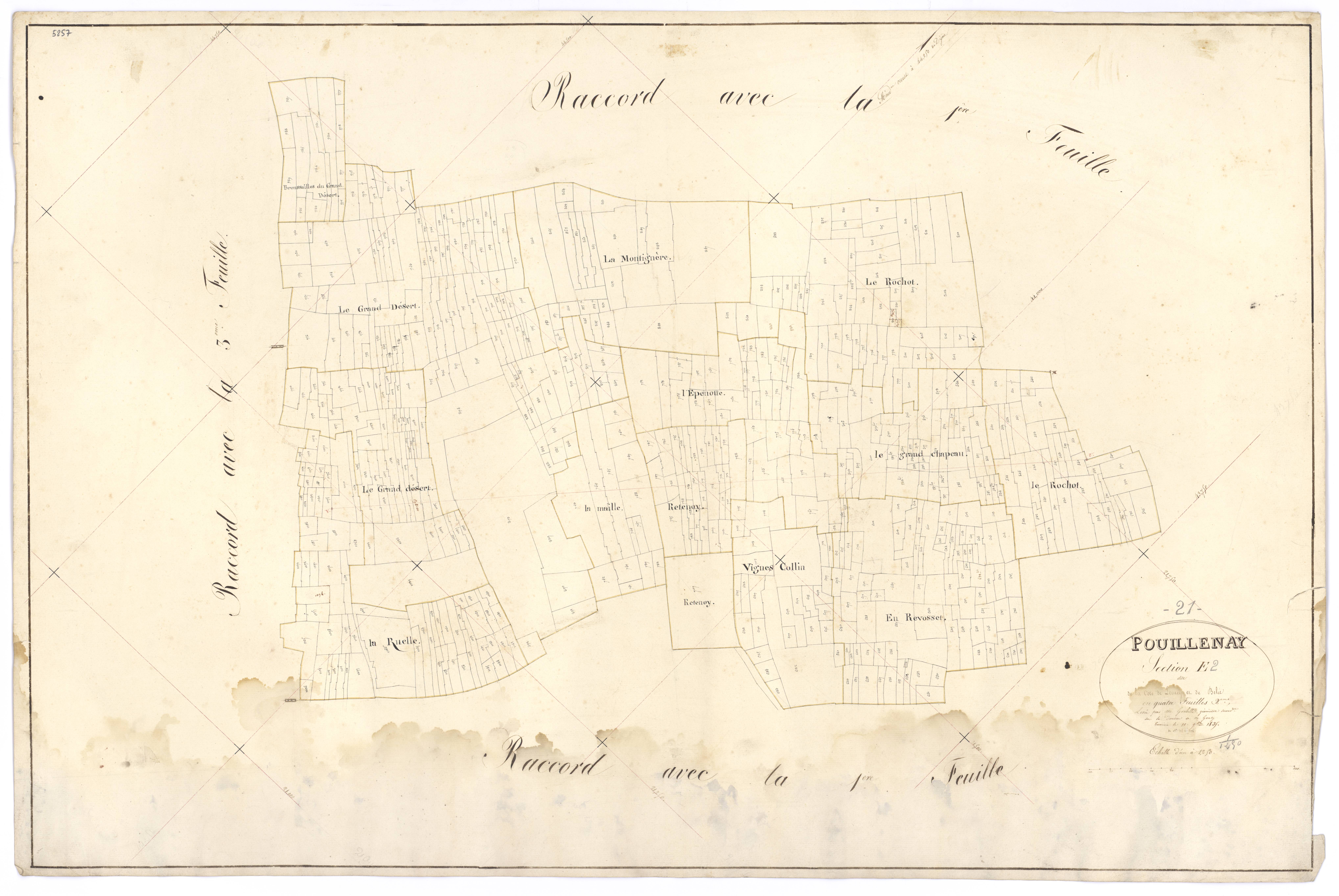 Pouillenay - Section E2 - 3 P PLAN 500/10
