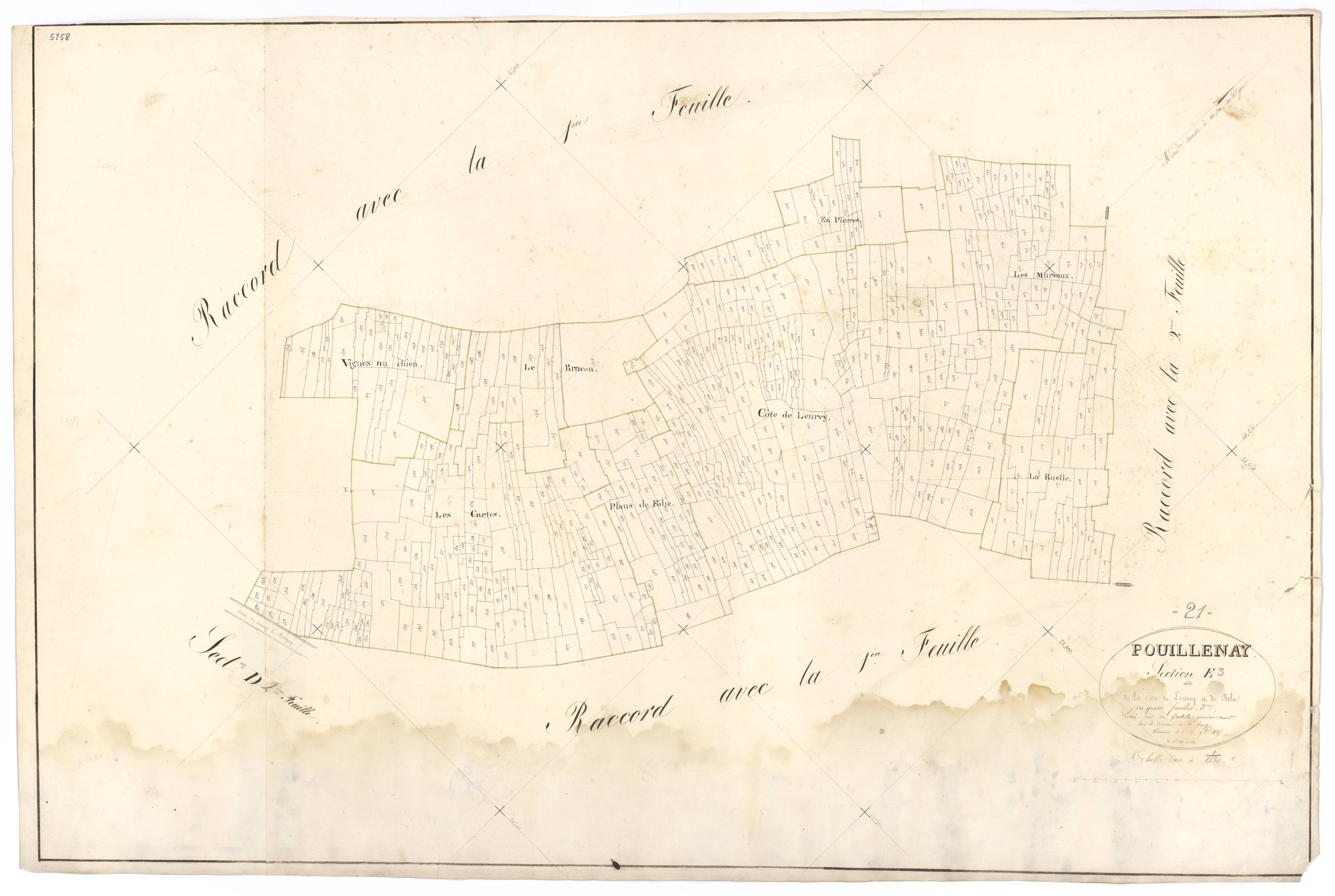 Pouillenay - Section E3 - 3 P PLAN 500/11