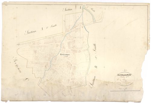 Pouillenay - Section F - 3 P PLAN 500/13