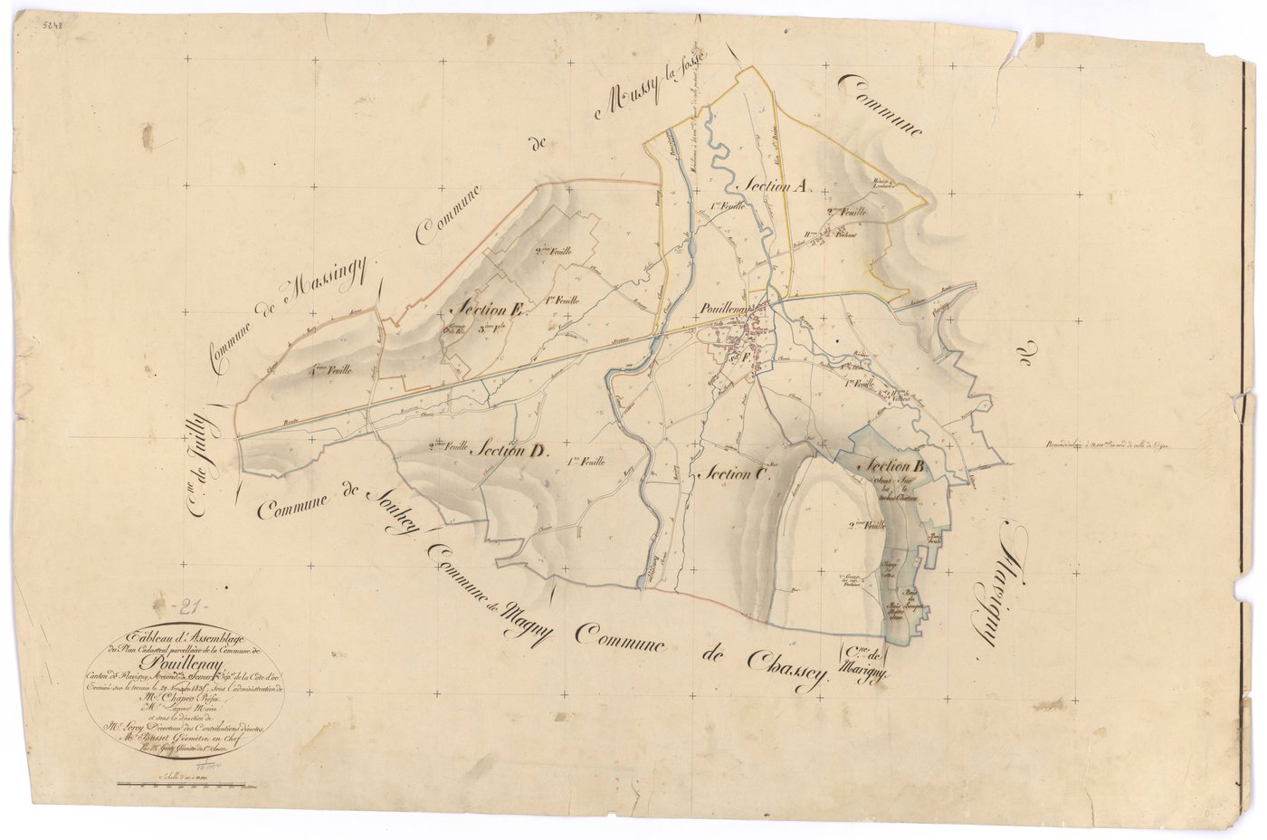 Pouillenay - Tableau d'assemblage - 3 P PLAN 500/1