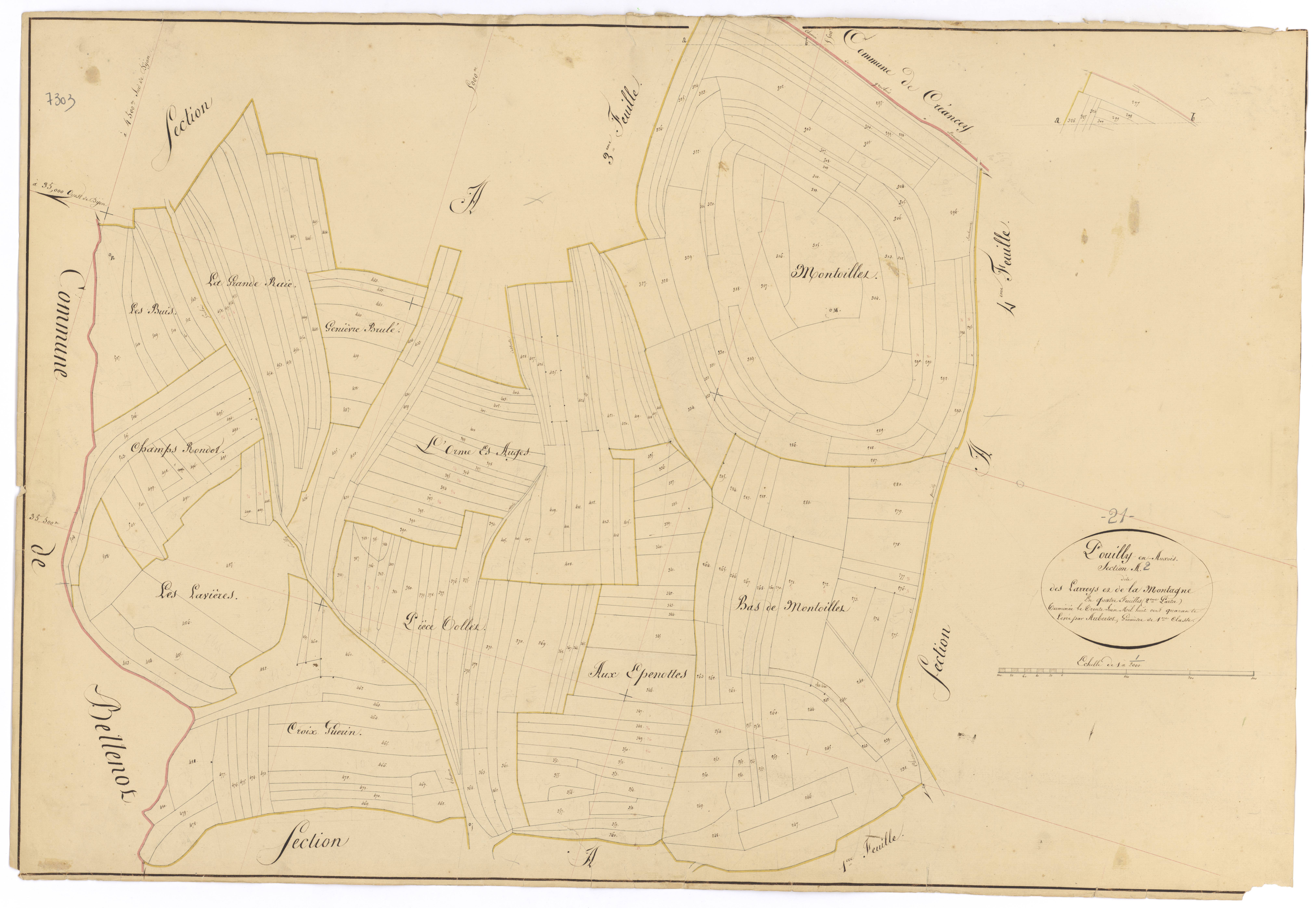 Pouilly-en-Auxois - Section A2 - 3 P PLAN 501/3