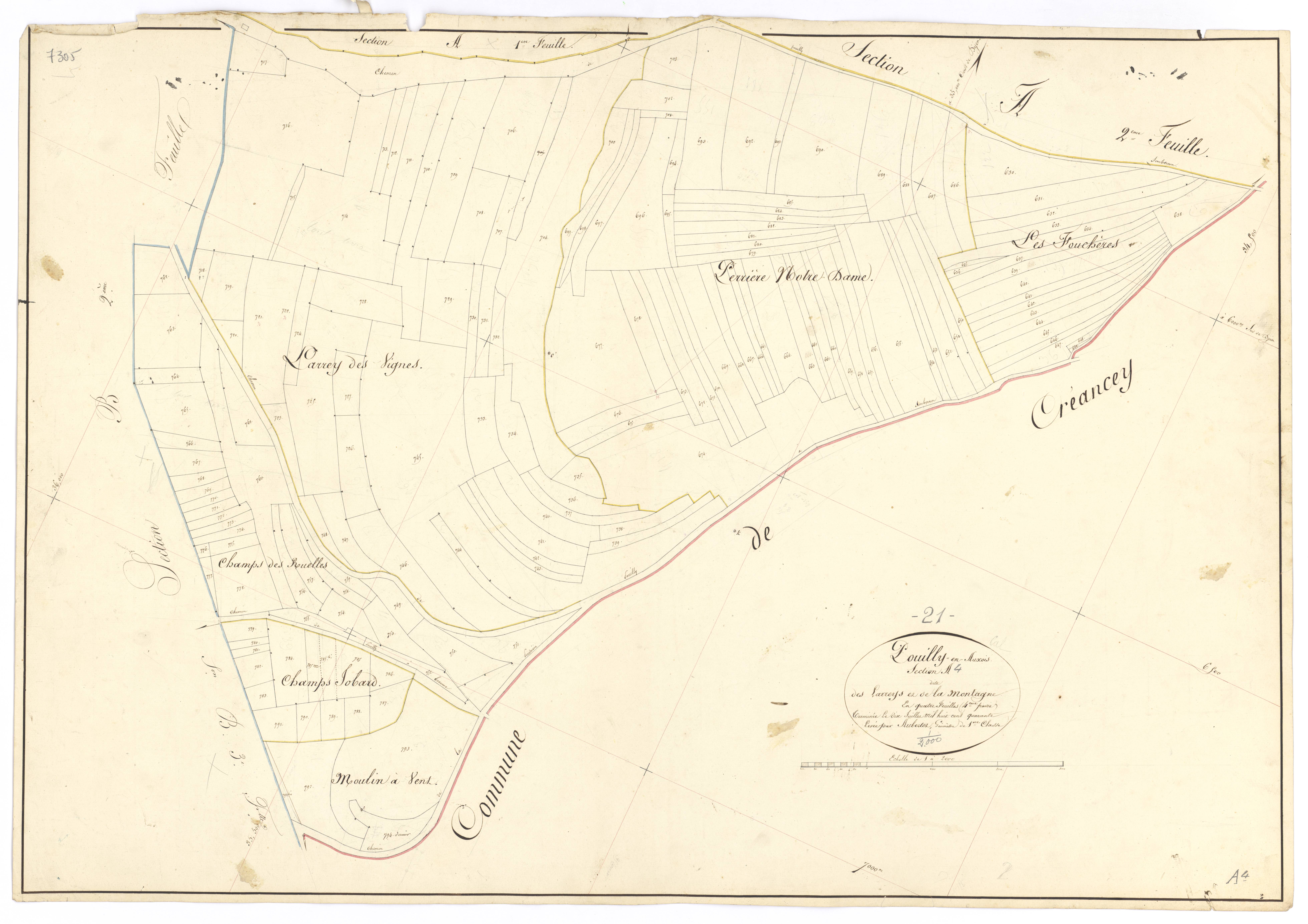 Pouilly-en-Auxois - Section A4 - 3 P PLAN 501/5