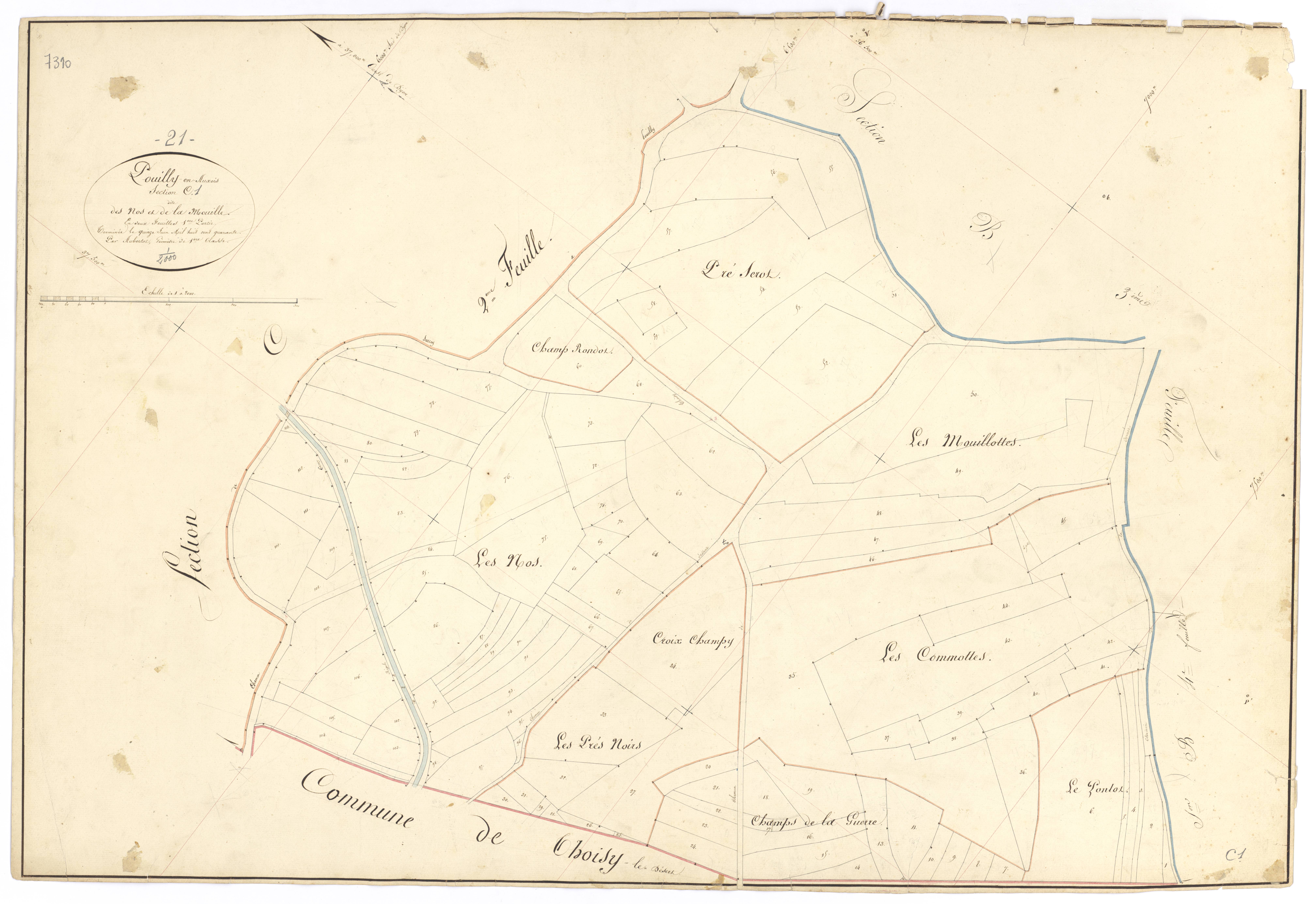 Pouilly-en-Auxois - Section C1 - 3 P PLAN 501/10