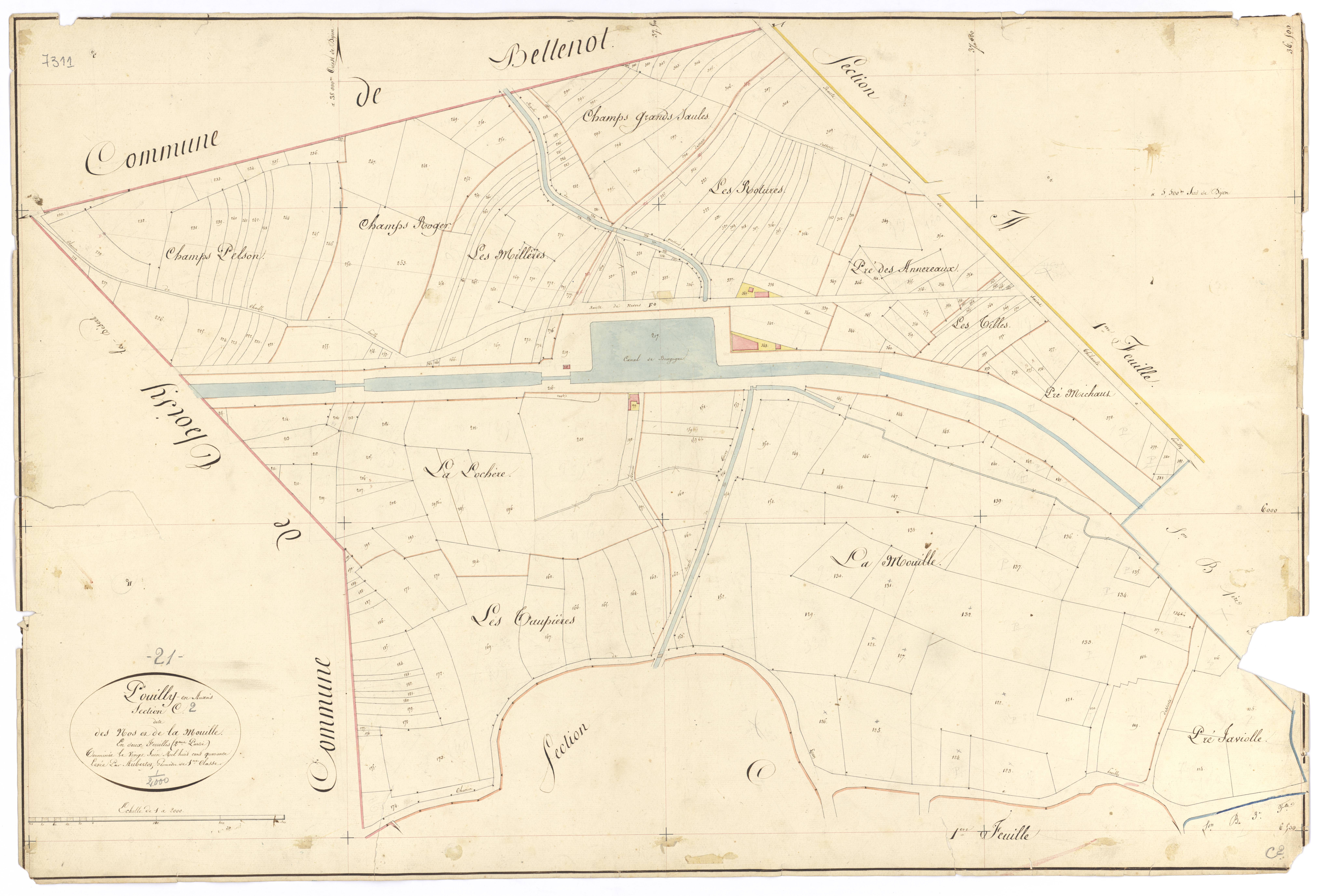 Pouilly-en-Auxois - Section C2 - 3 P PLAN 501/11