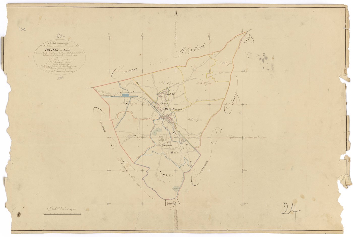 Pouilly-en-Auxois - Tableau d'assemblage - 3 P PLAN 501/1