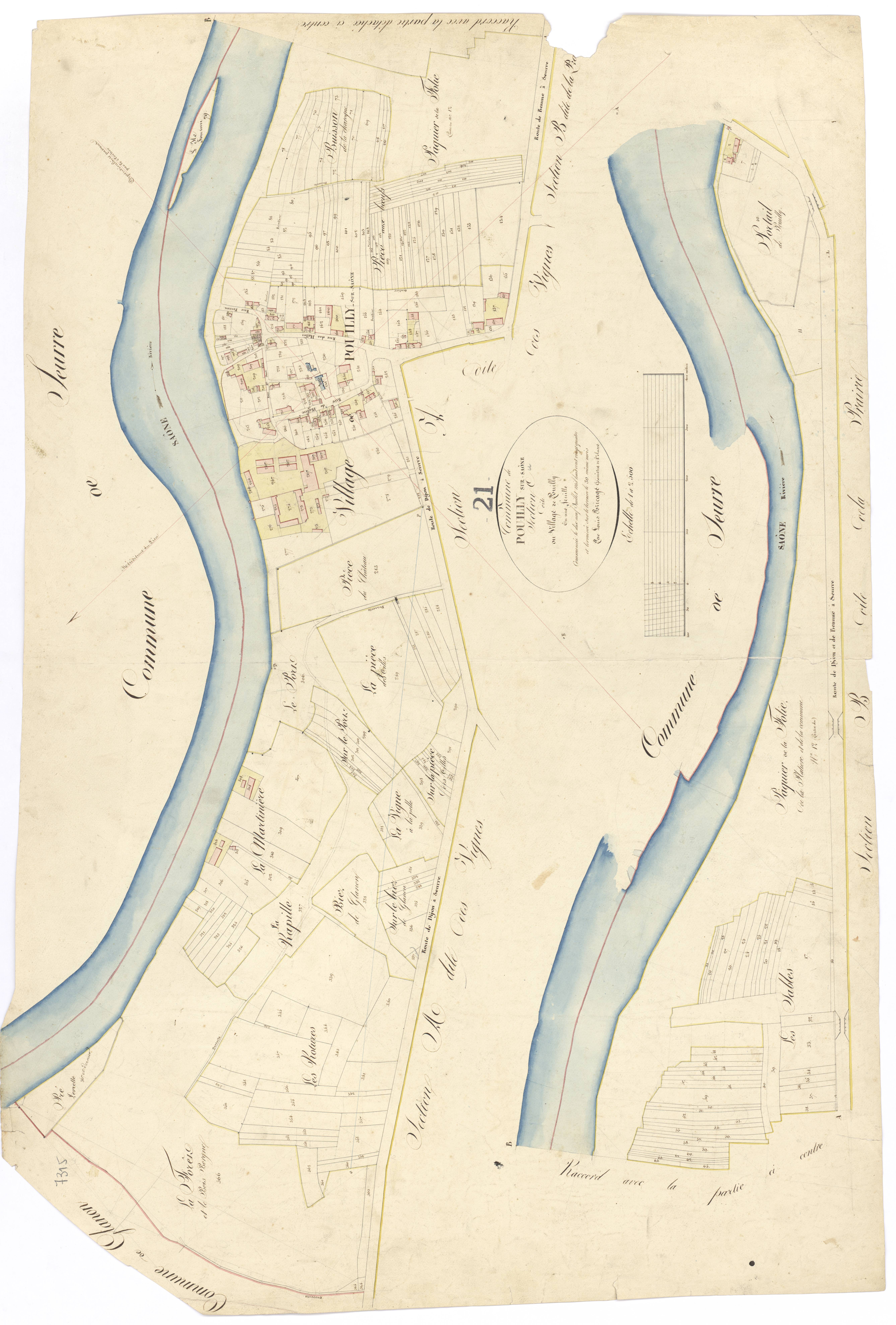 Pouilly-sur-Saône - Section C - 3 P PLAN 502/4
