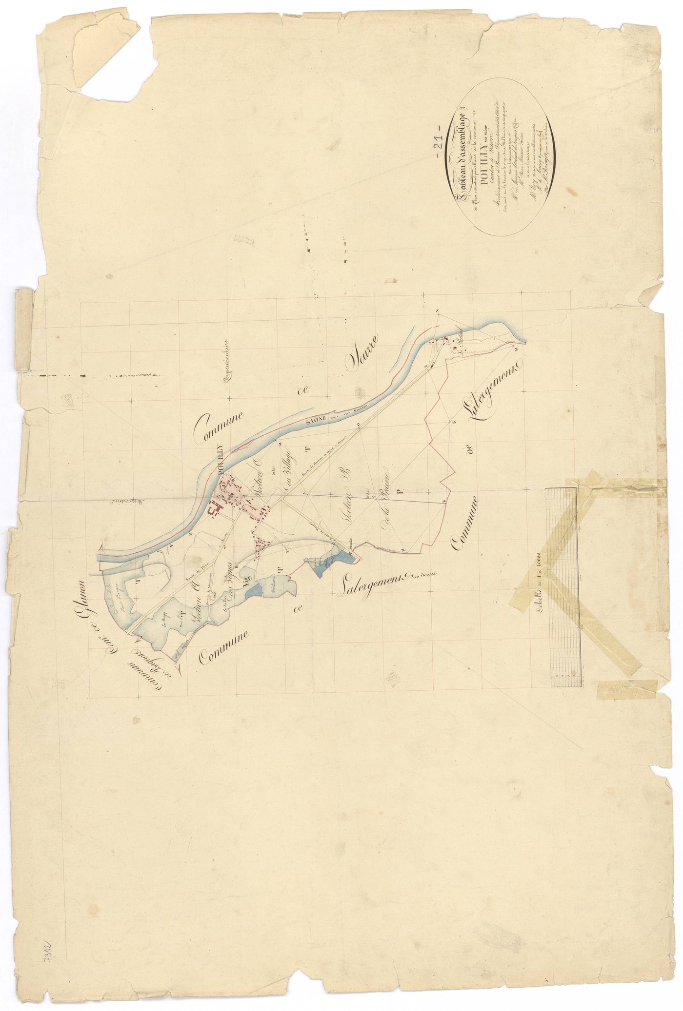 Pouilly-sur-Saône - Tableau d'assemblage - 3 P PLAN 502/1