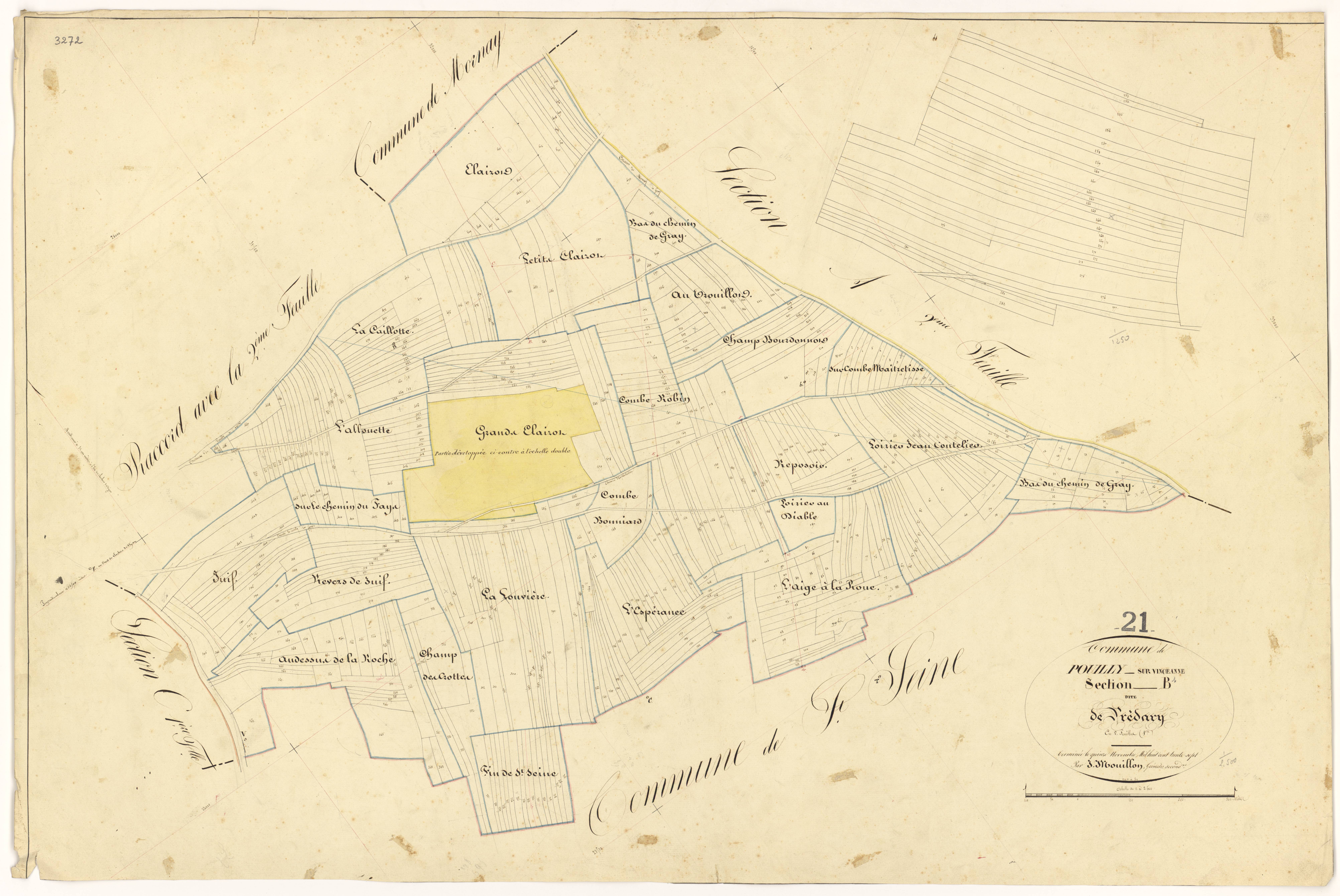 Pouilly-sur-Vingeanne - Section B1 - 3 P PLAN 503/4