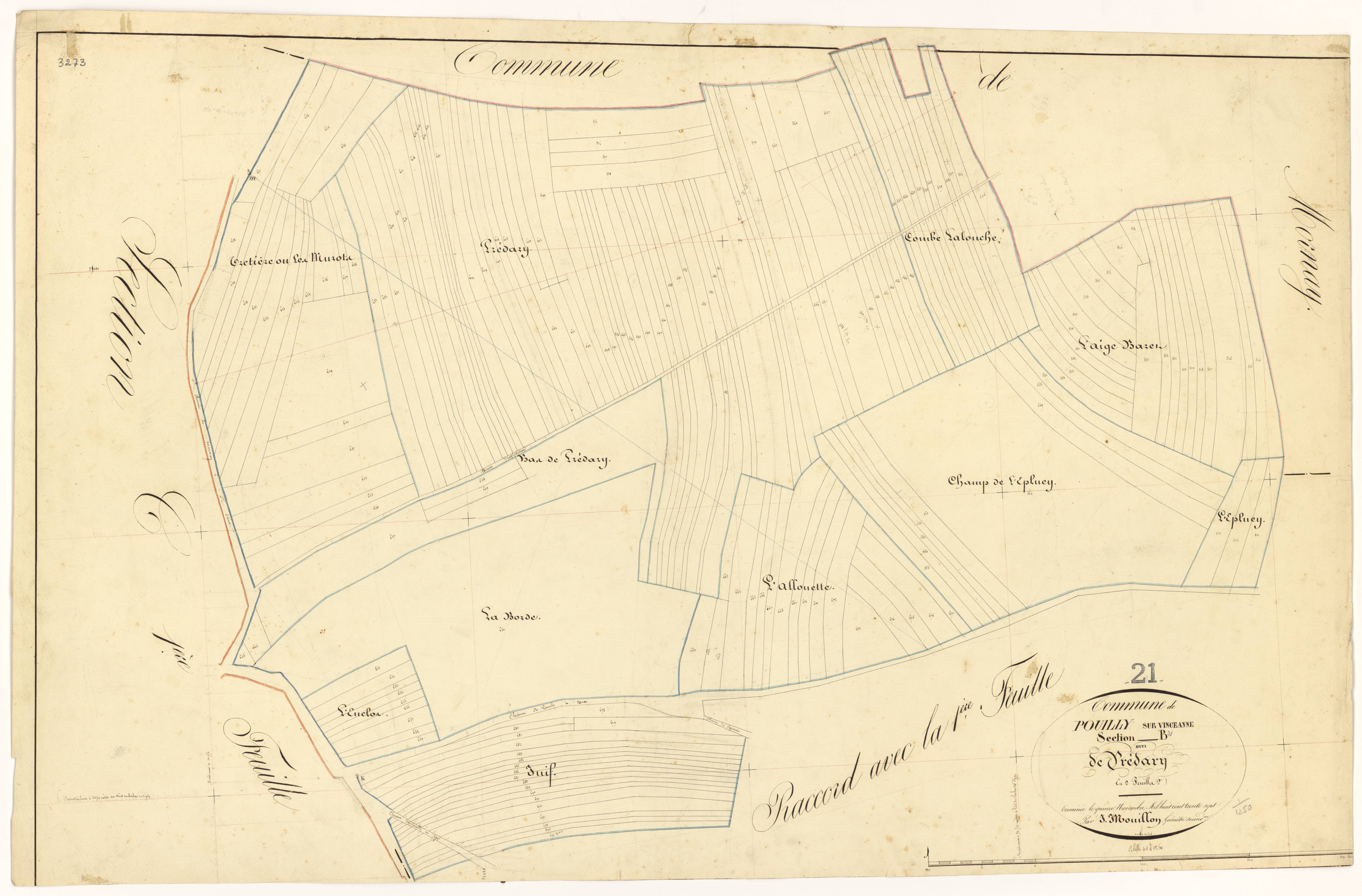 Pouilly-sur-Vingeanne - Section B2 - 3 P PLAN 503/5