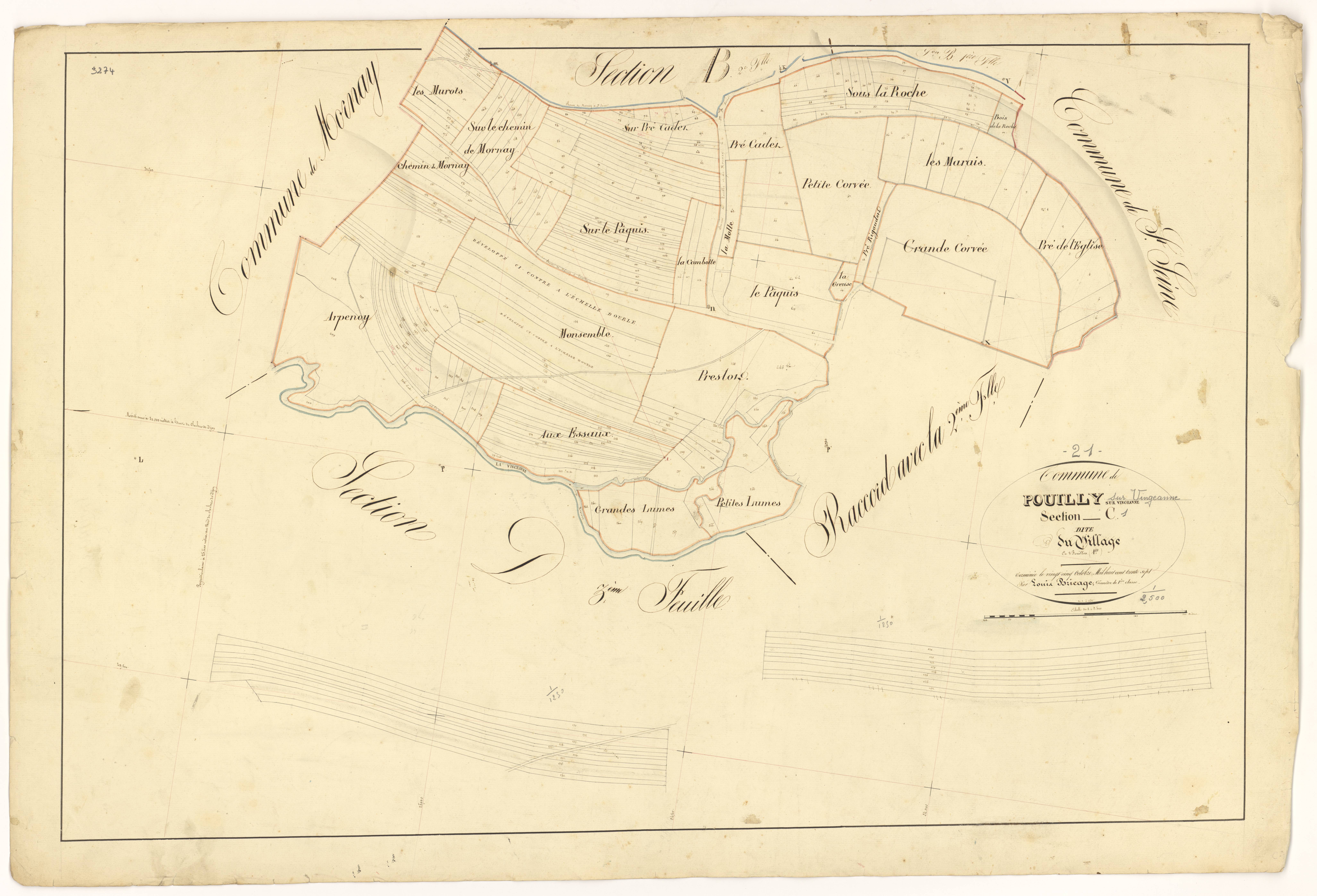 Pouilly-sur-Vingeanne - Section C1 - 3 P PLAN 503/6