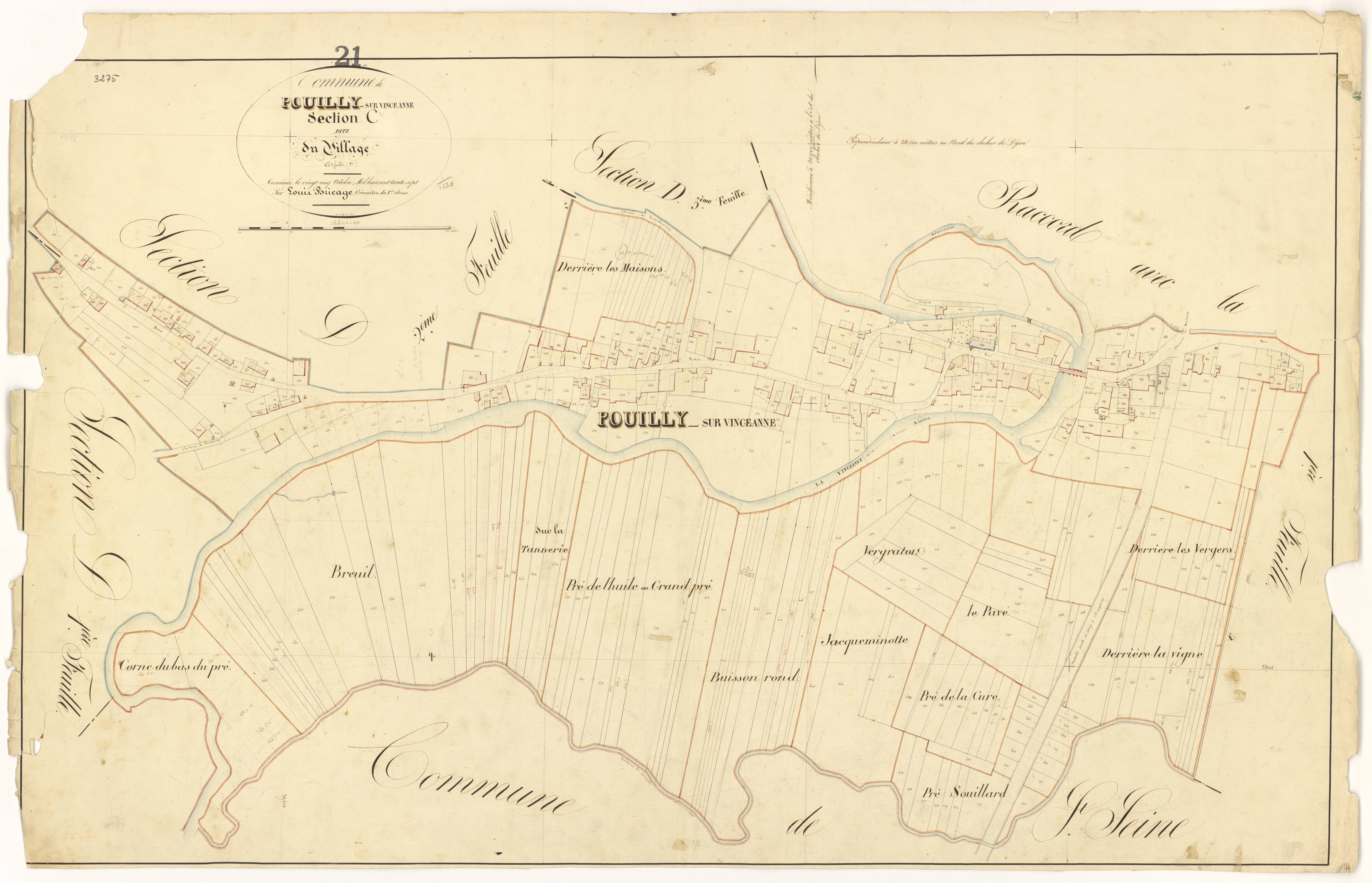 Pouilly-sur-Vingeanne - Section C2 - 3 P PLAN 503/7