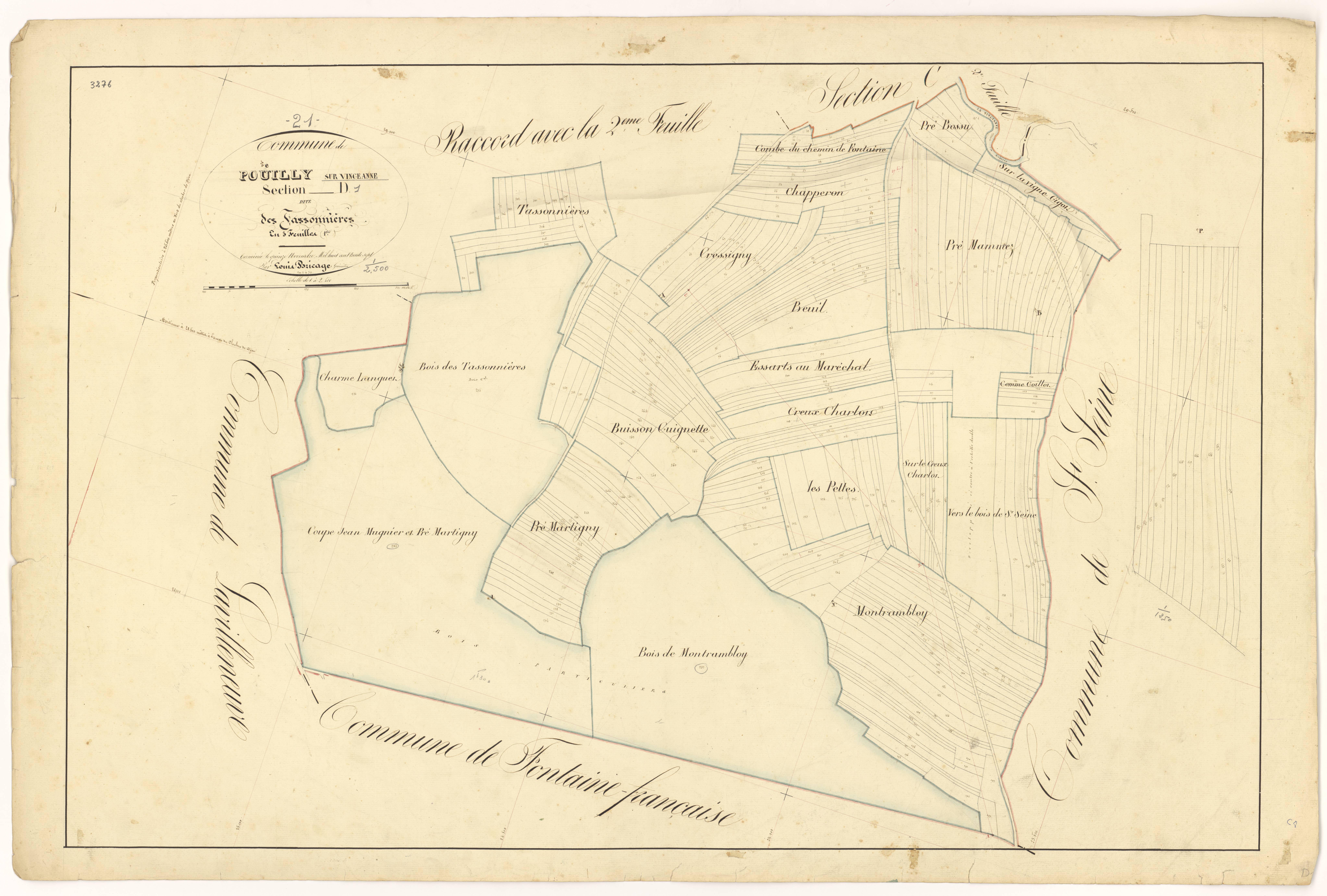 Pouilly-sur-Vingeanne - Section D1 - 3 P PLAN 503/8