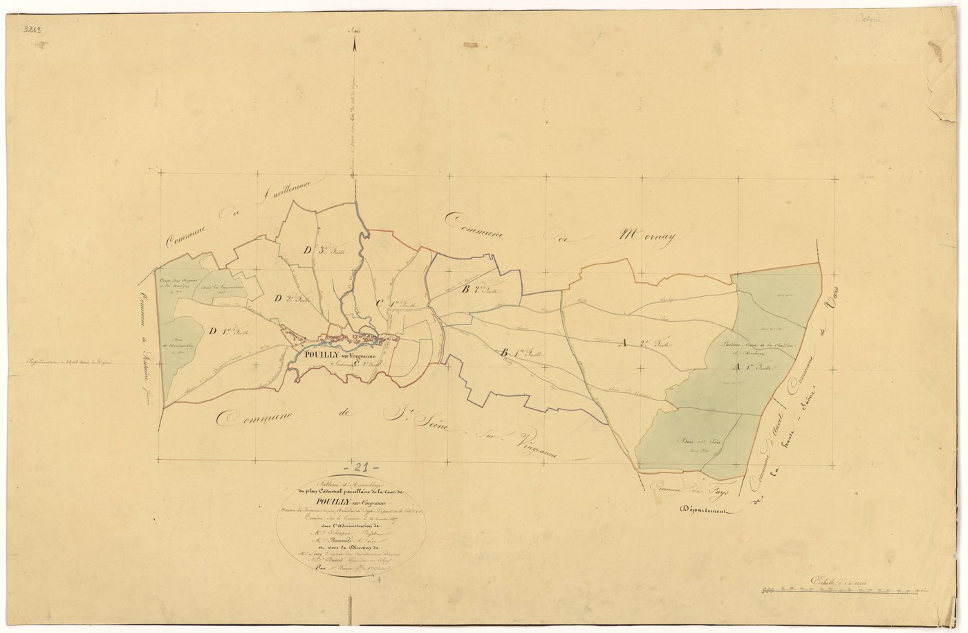 Pouilly-sur-Vingeanne - Tableau d'assemblage - 3 P PLAN 503/1