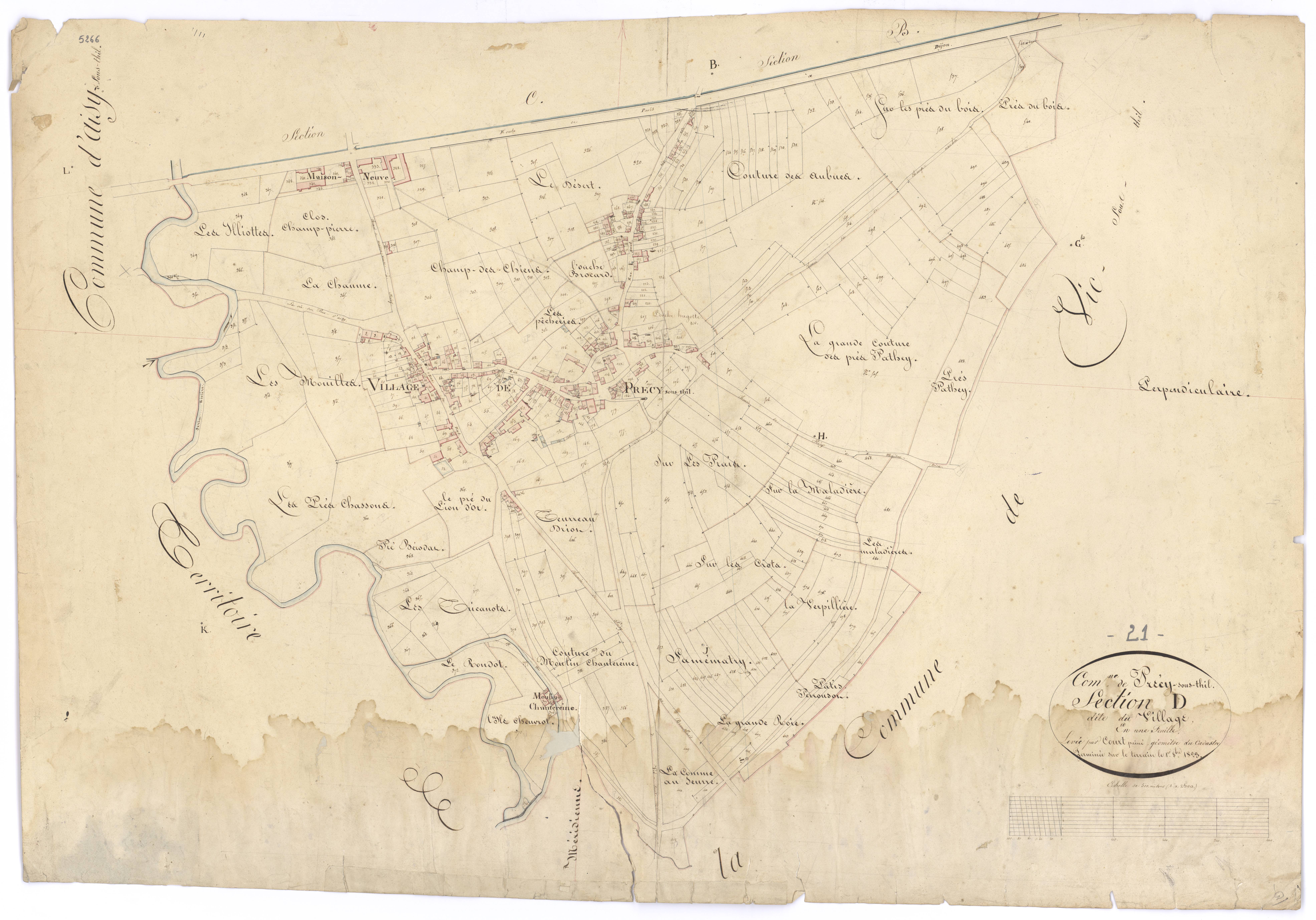 Précy-sous-Thil - Section D - 3 P PLAN 505/6