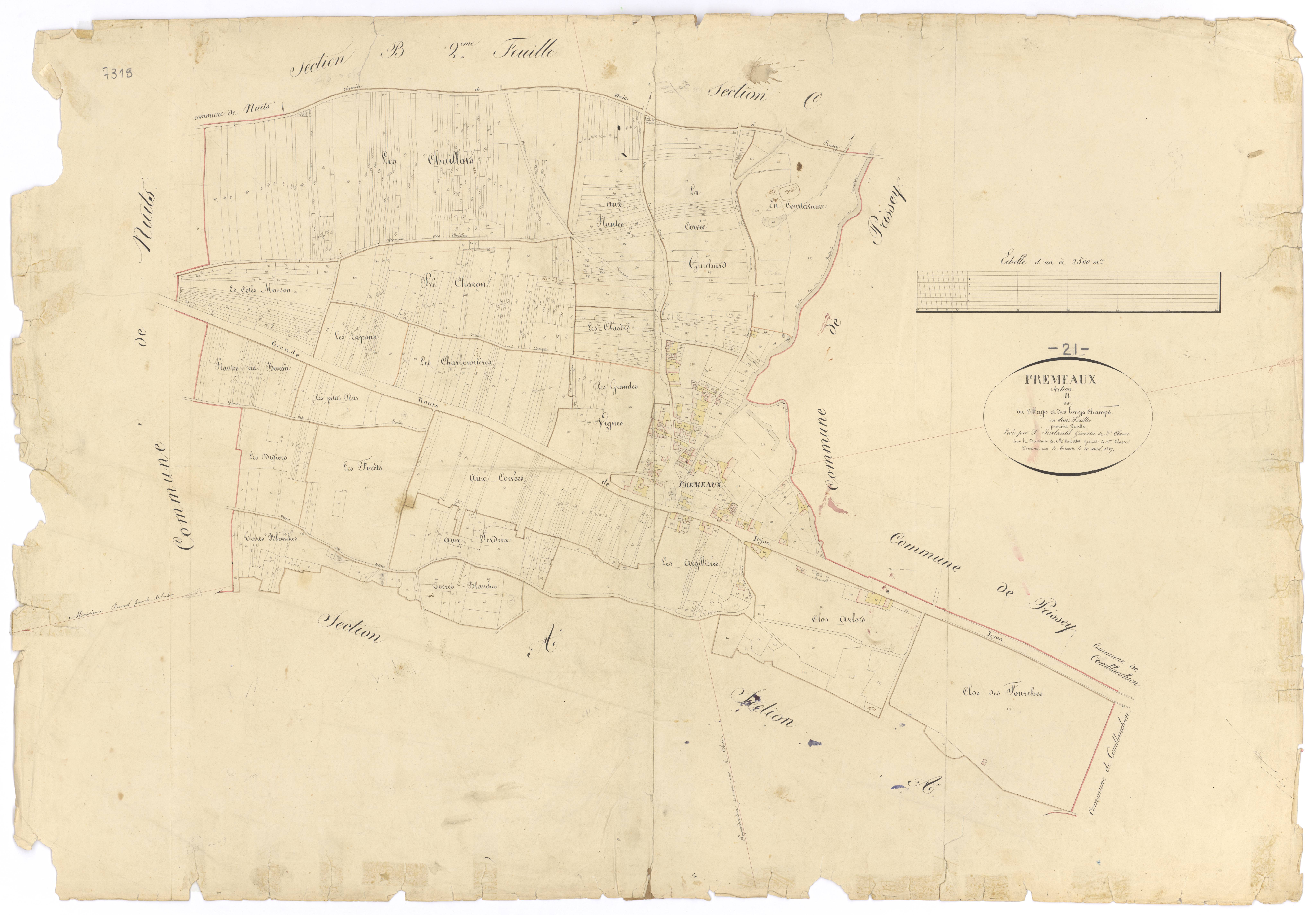Prémeaux-Prissey - Section B1 - 3 P PLAN 506/3