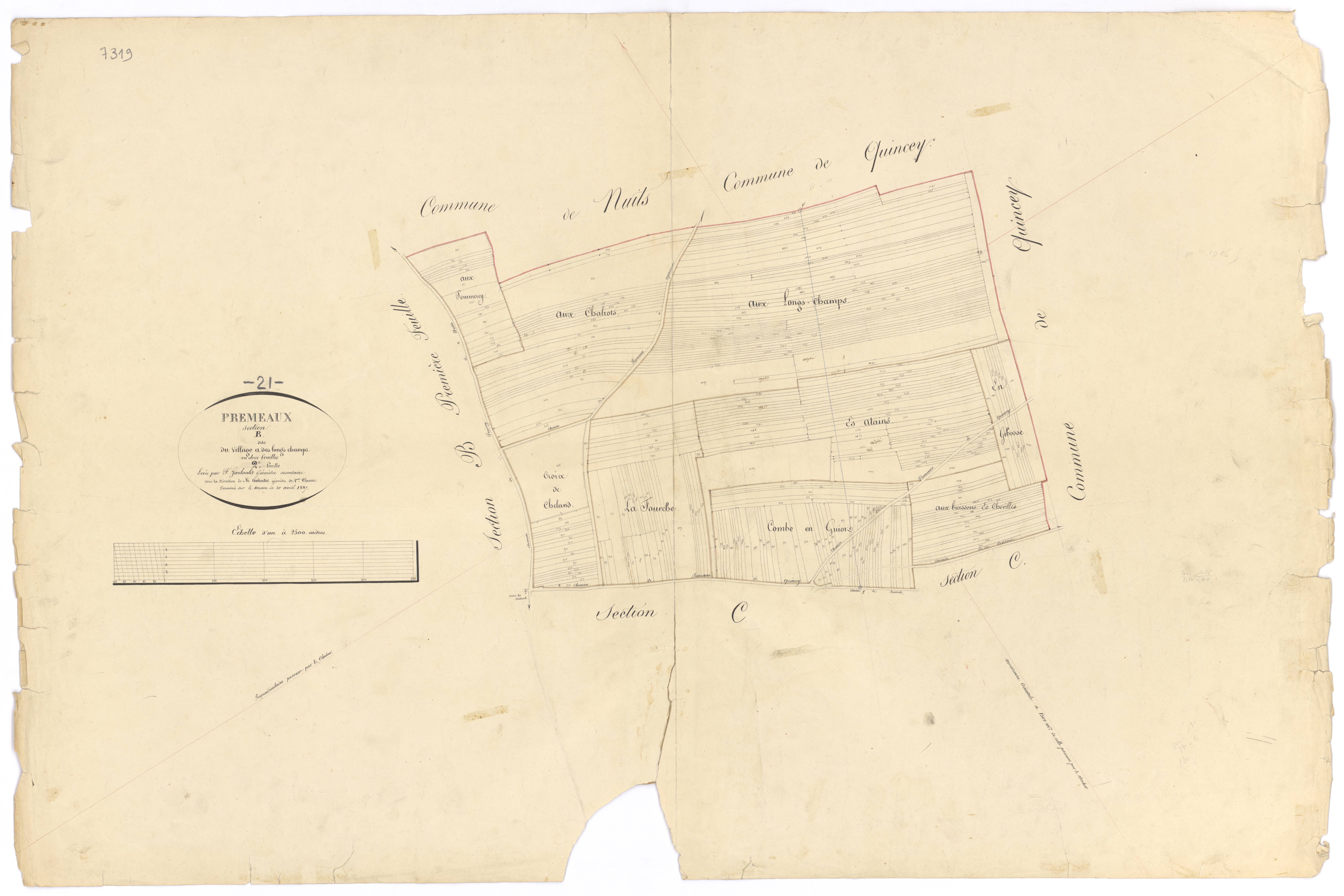 Prémeaux-Prissey - Section B2 - 3 P PLAN 506/4