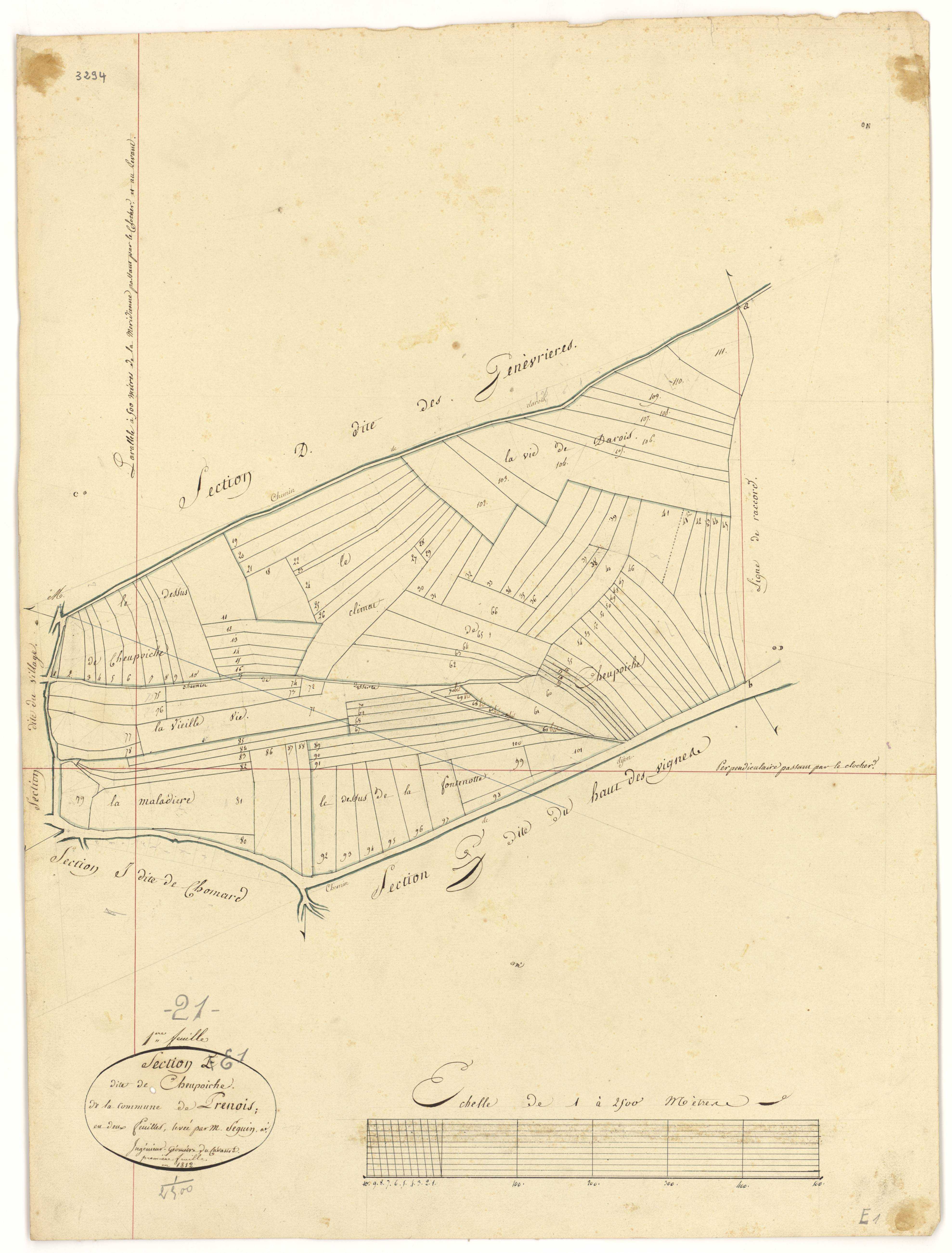Prenois - Section E1 - 3 P PLAN 508/6