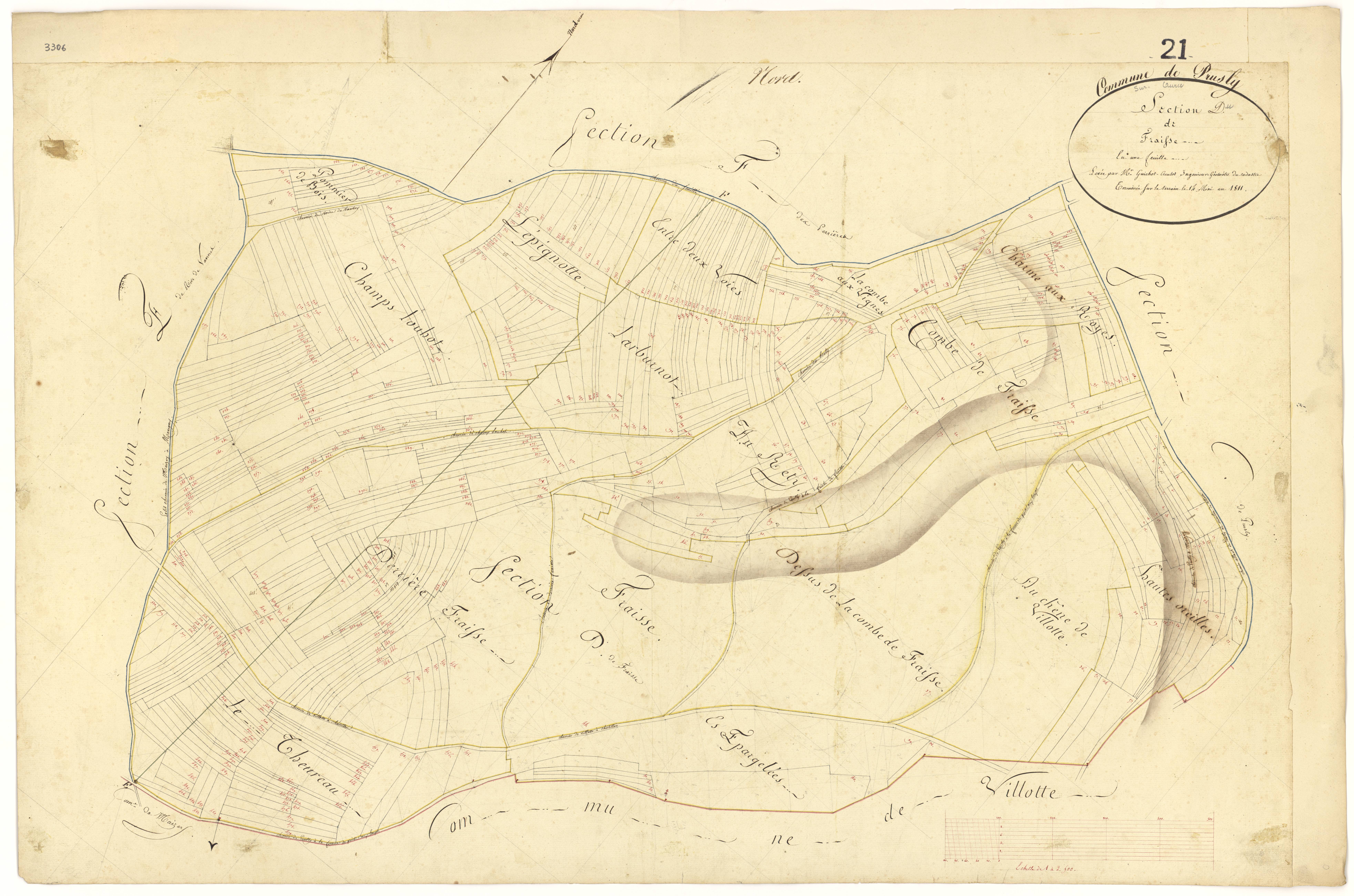 Prusly-sur-Ource - Section D - 3 P PLAN 510/5