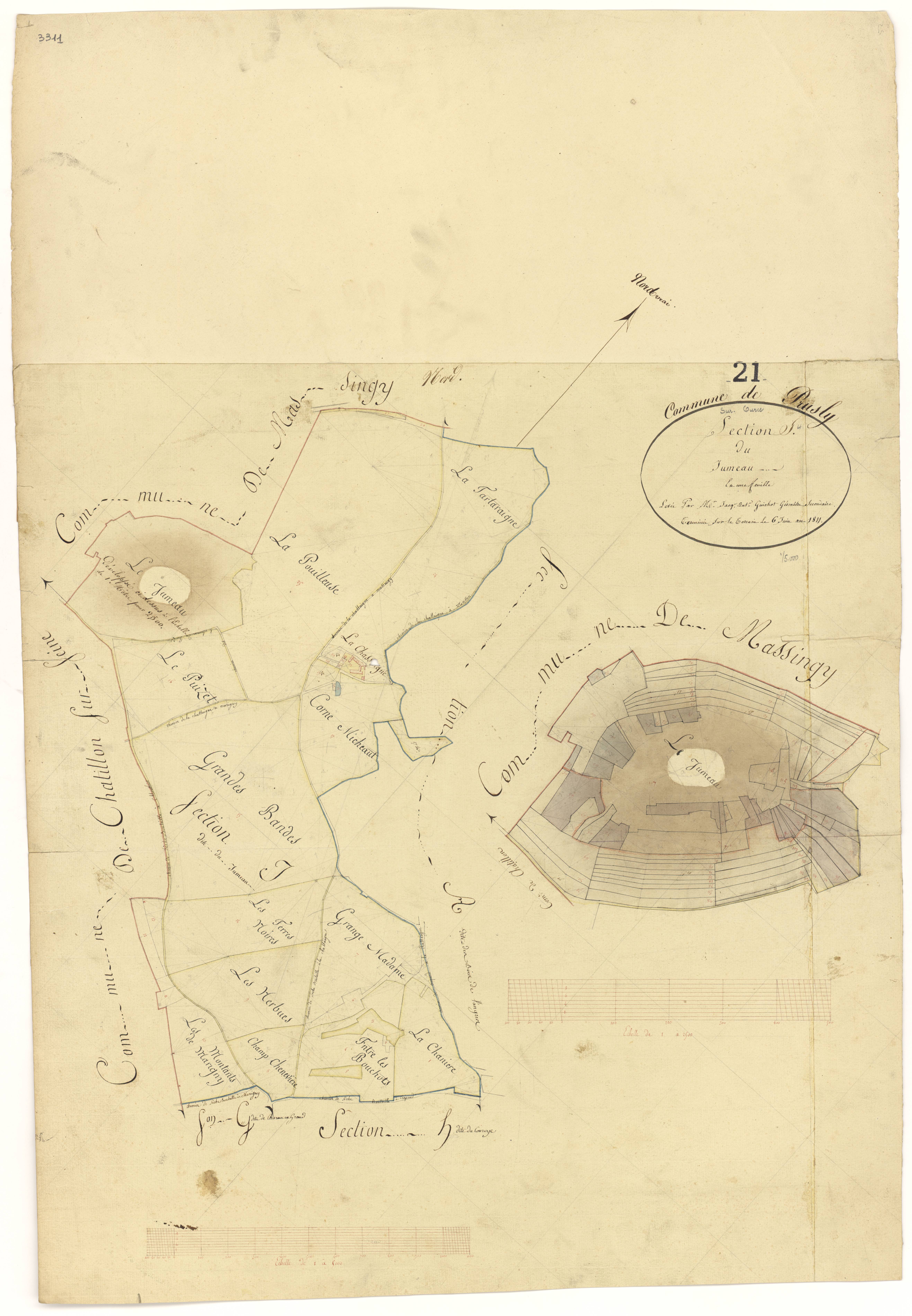 Prusly-sur-Ource - Section J - 3 P PLAN 510/10