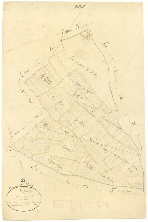 Prusly-sur-Ource - Section G - 3 P PLAN 510/8
