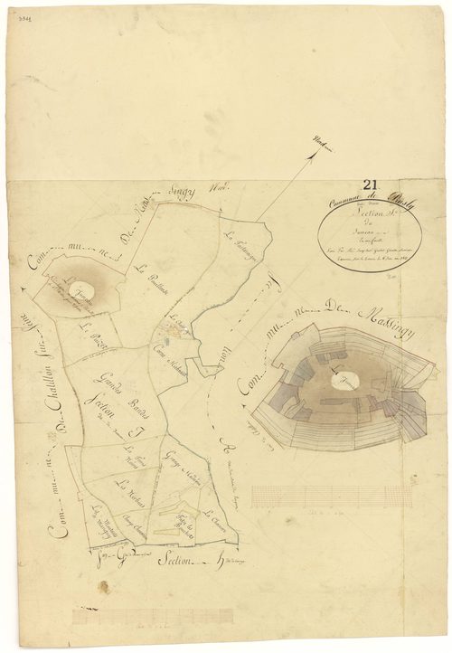 Prusly-sur-Ource - Section J - 3 P PLAN 510/10
