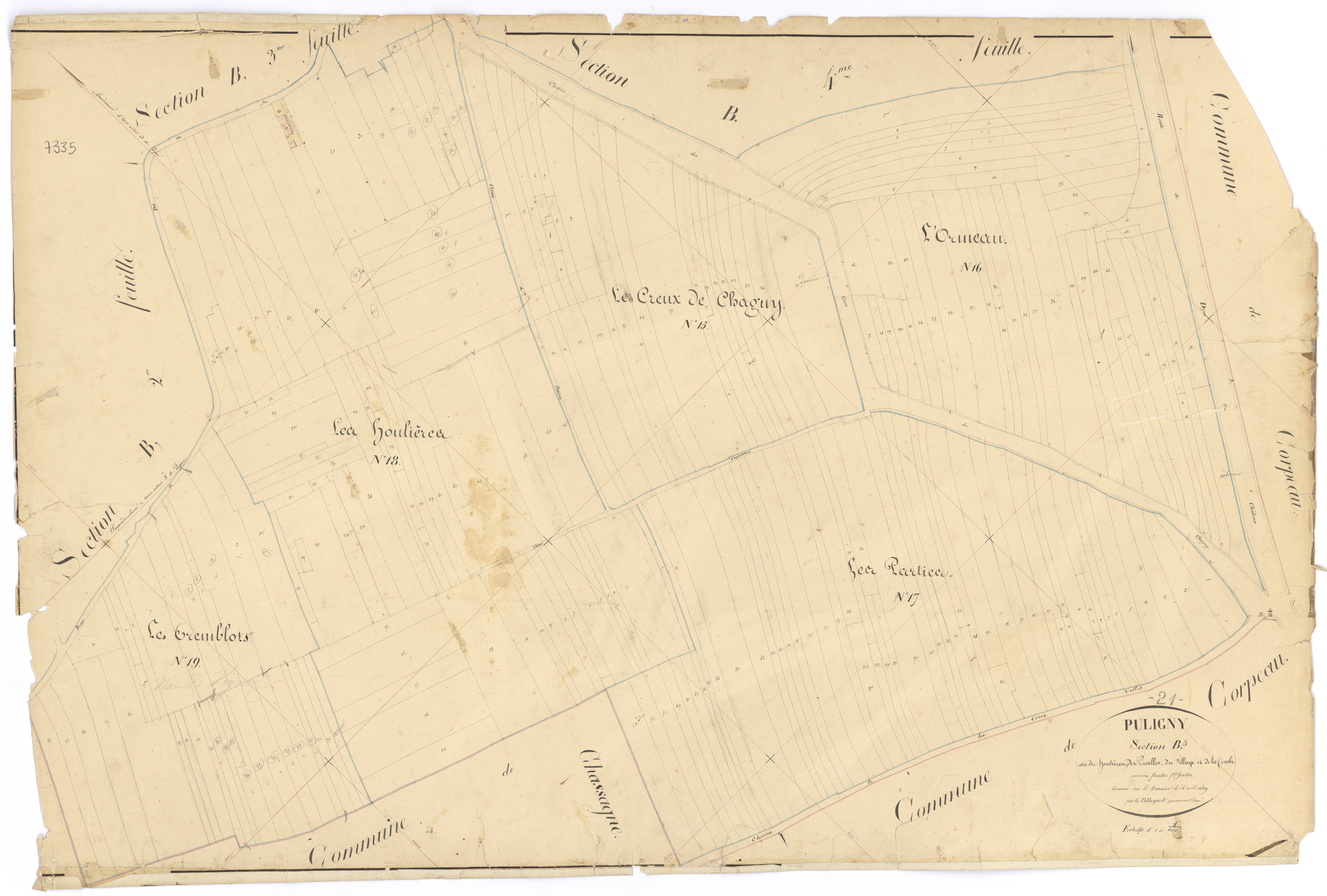 Puligny-Montrachet - Section B5 - 3 P PLAN 512/11