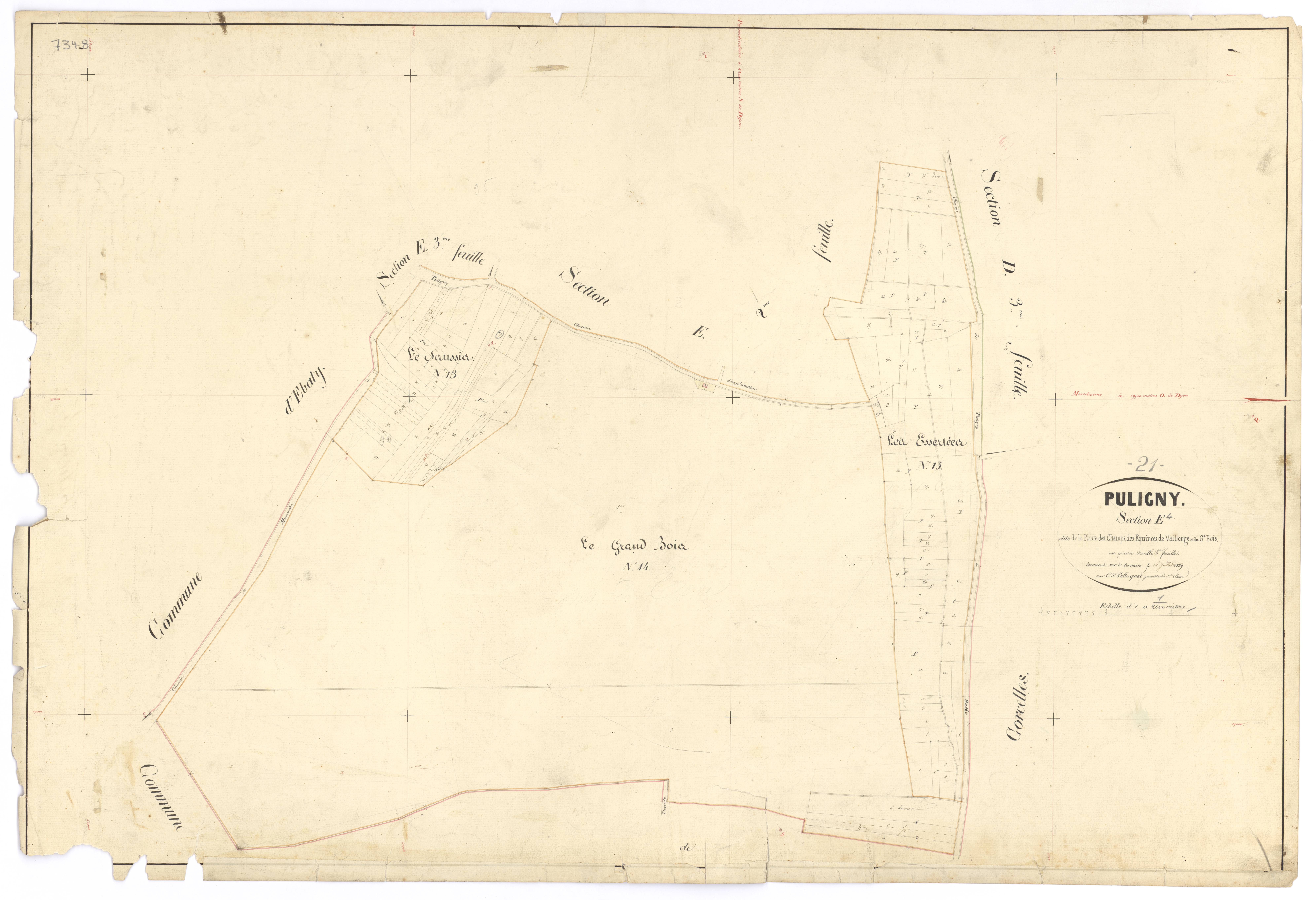Puligny-Montrachet - Section E4 - 3 P PLAN 512/24